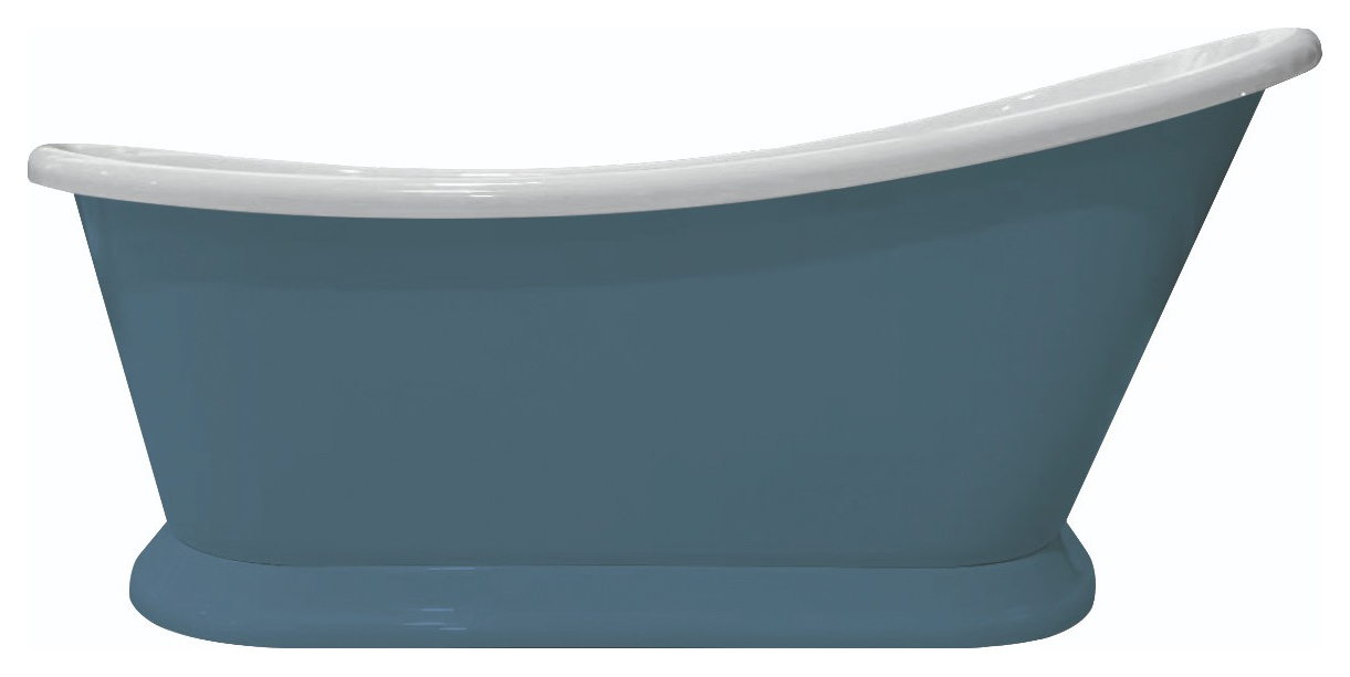 Bayswater Stiffkey Blue Slipper Freestanding Painted Boat Bath - 1690 x 740mm