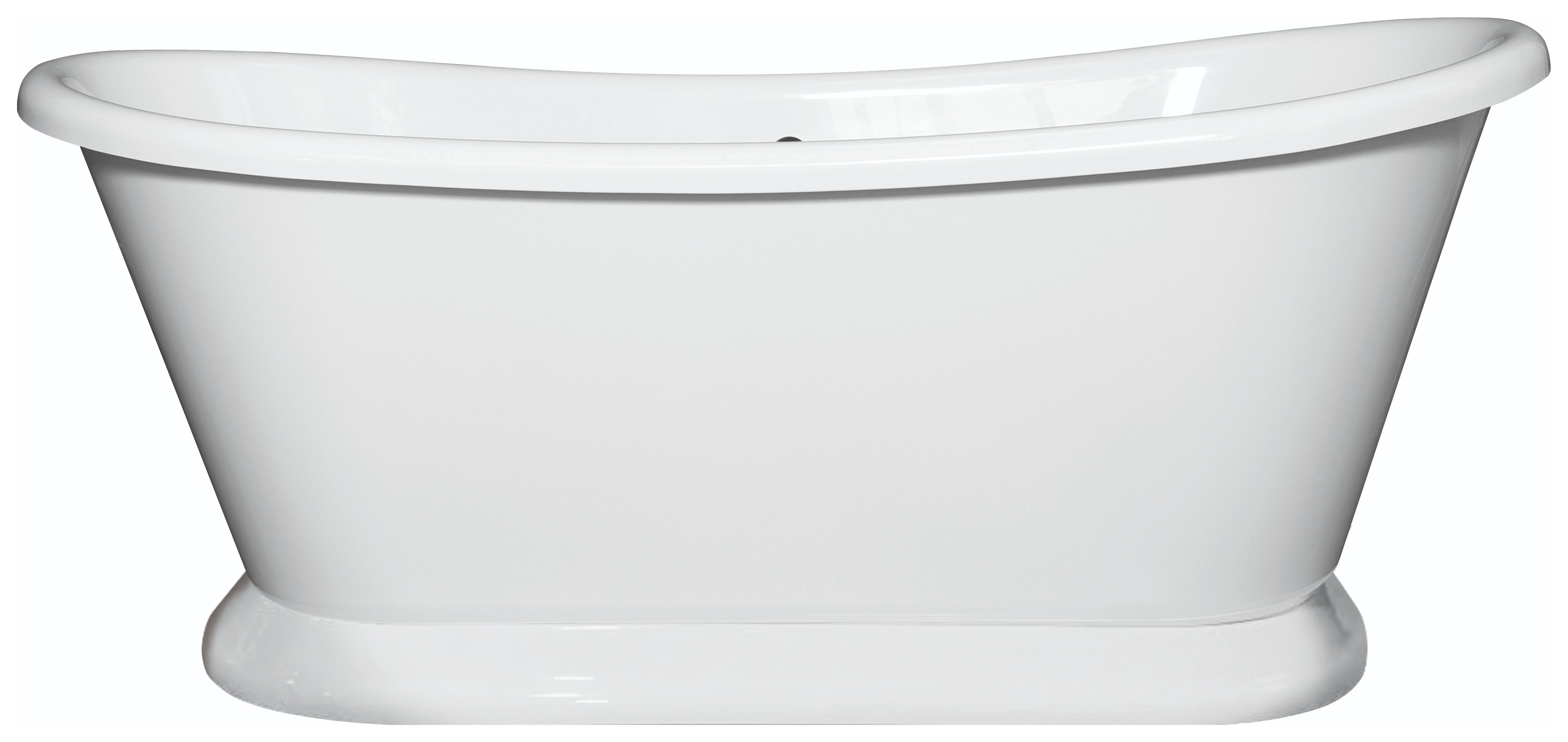 Bayswater Gloss White Freestanding Boat Bath - 1700 x 750mm