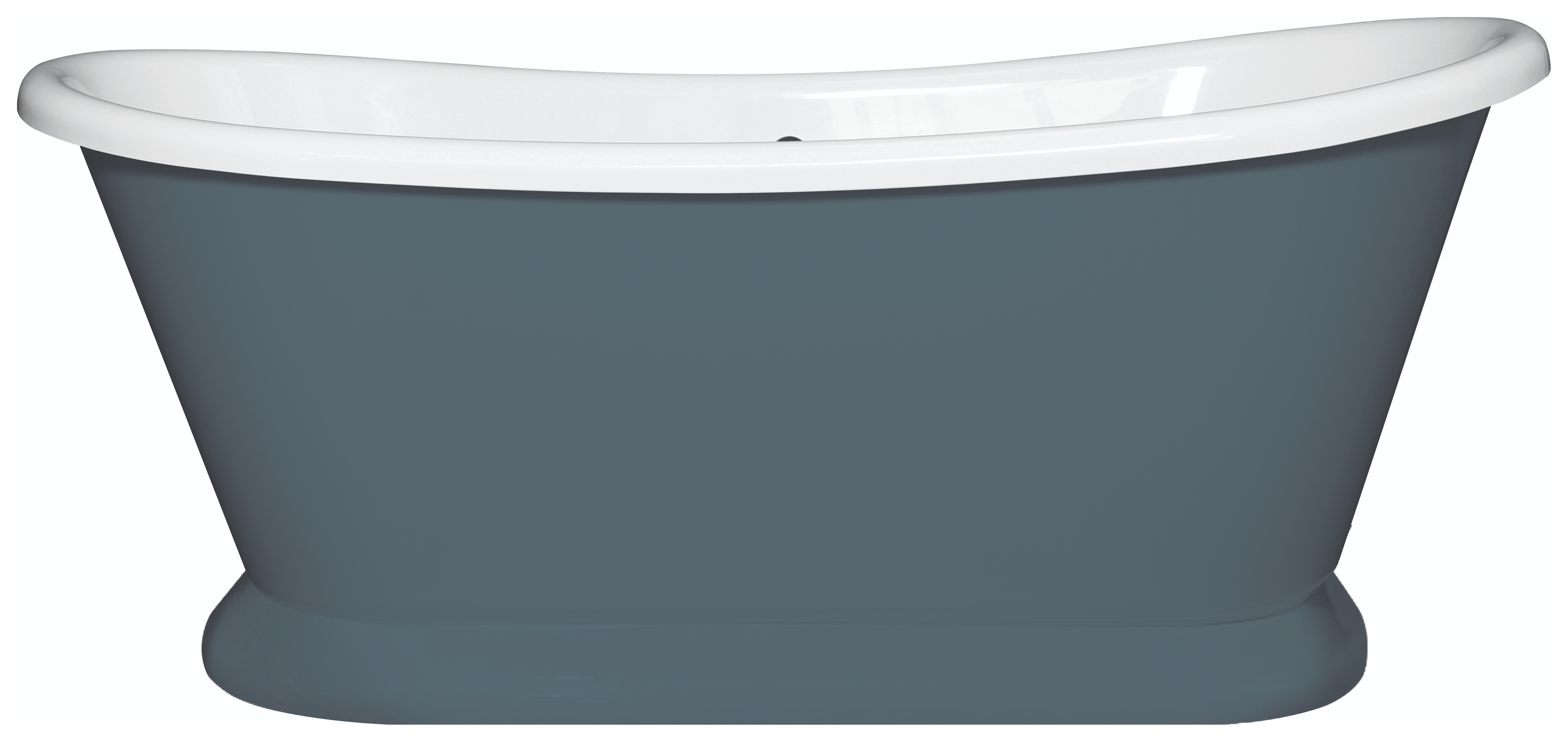 Bayswater Stiffkey Blue Freestanding Painted Boat Bath - 1700 x 750mm