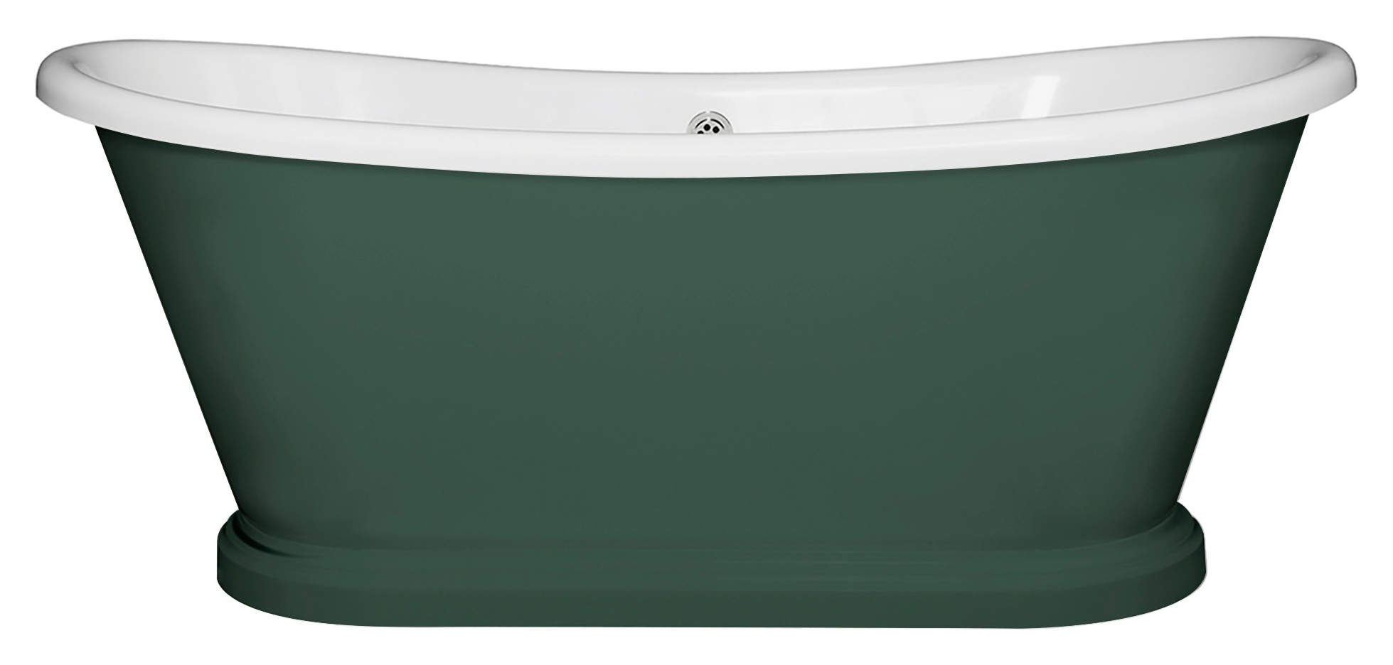 Bayswater Hunter Green Freestanding Painted Boat Bath - 1700 x 750mm
