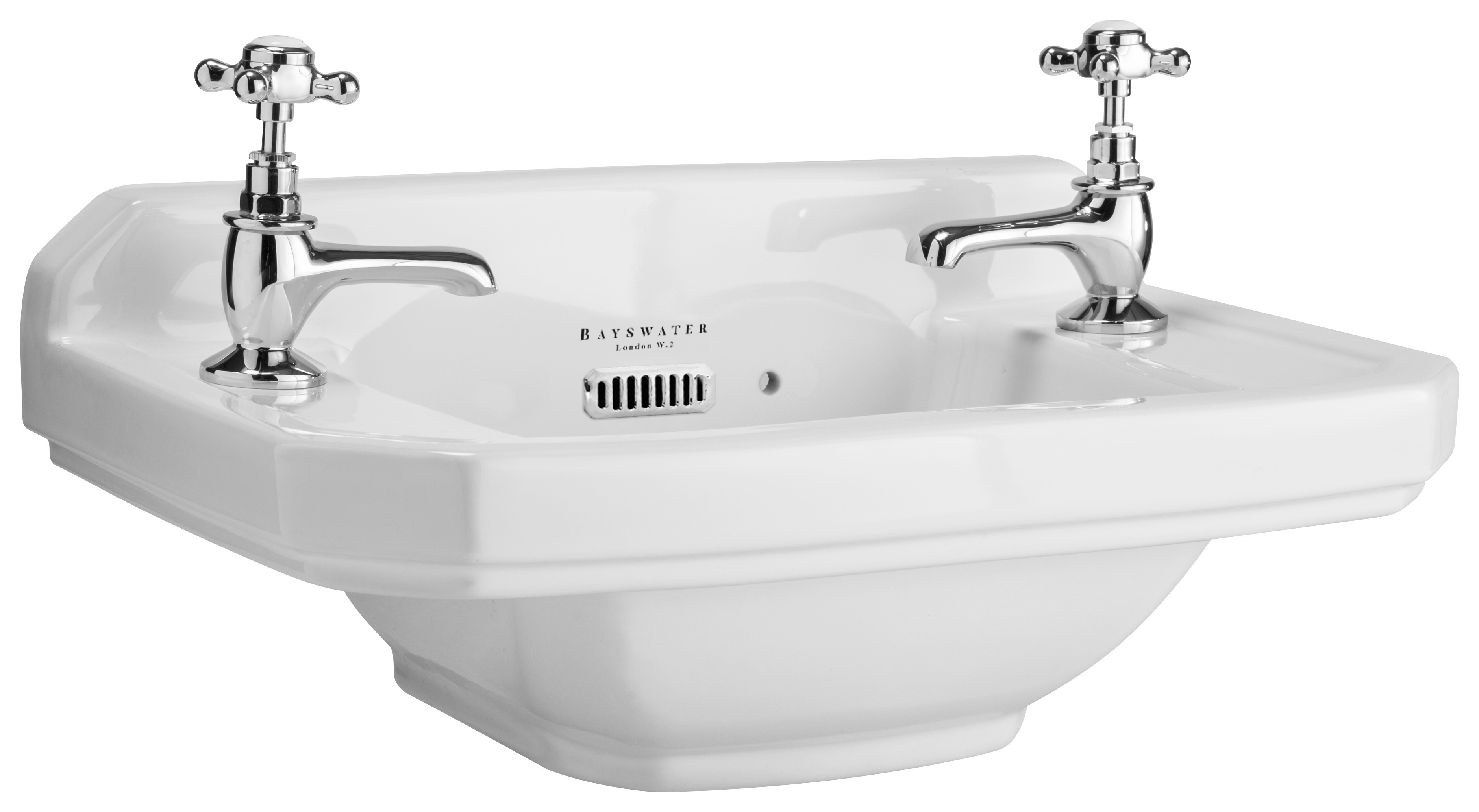 Bayswater Fitzroy Traditional 2 Tap Hole Cloakroom Basin - 515mm