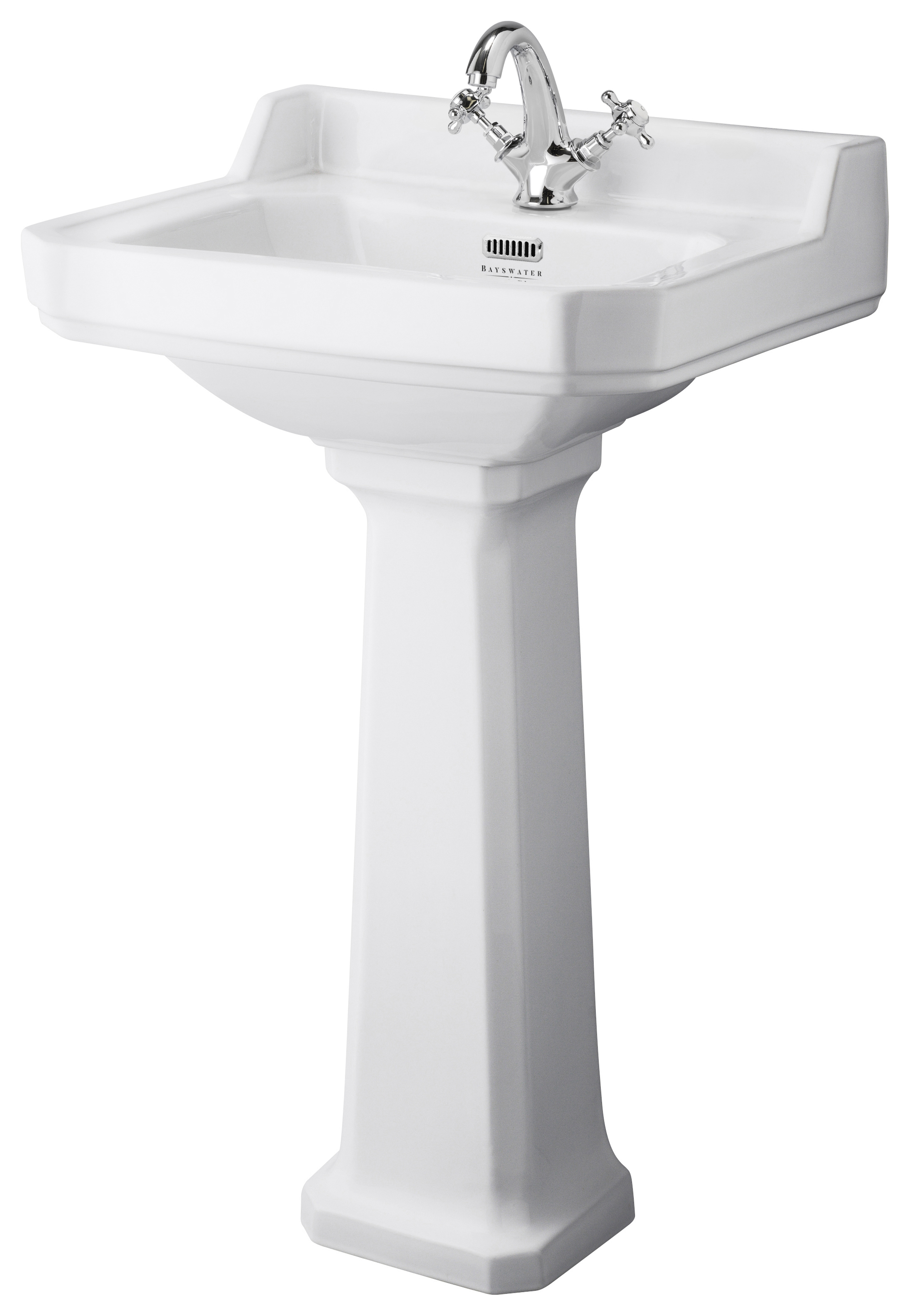 Bayswater Fitzroy Traditional 1 Tap Hole Basin with Full Pedestal - 560mm
