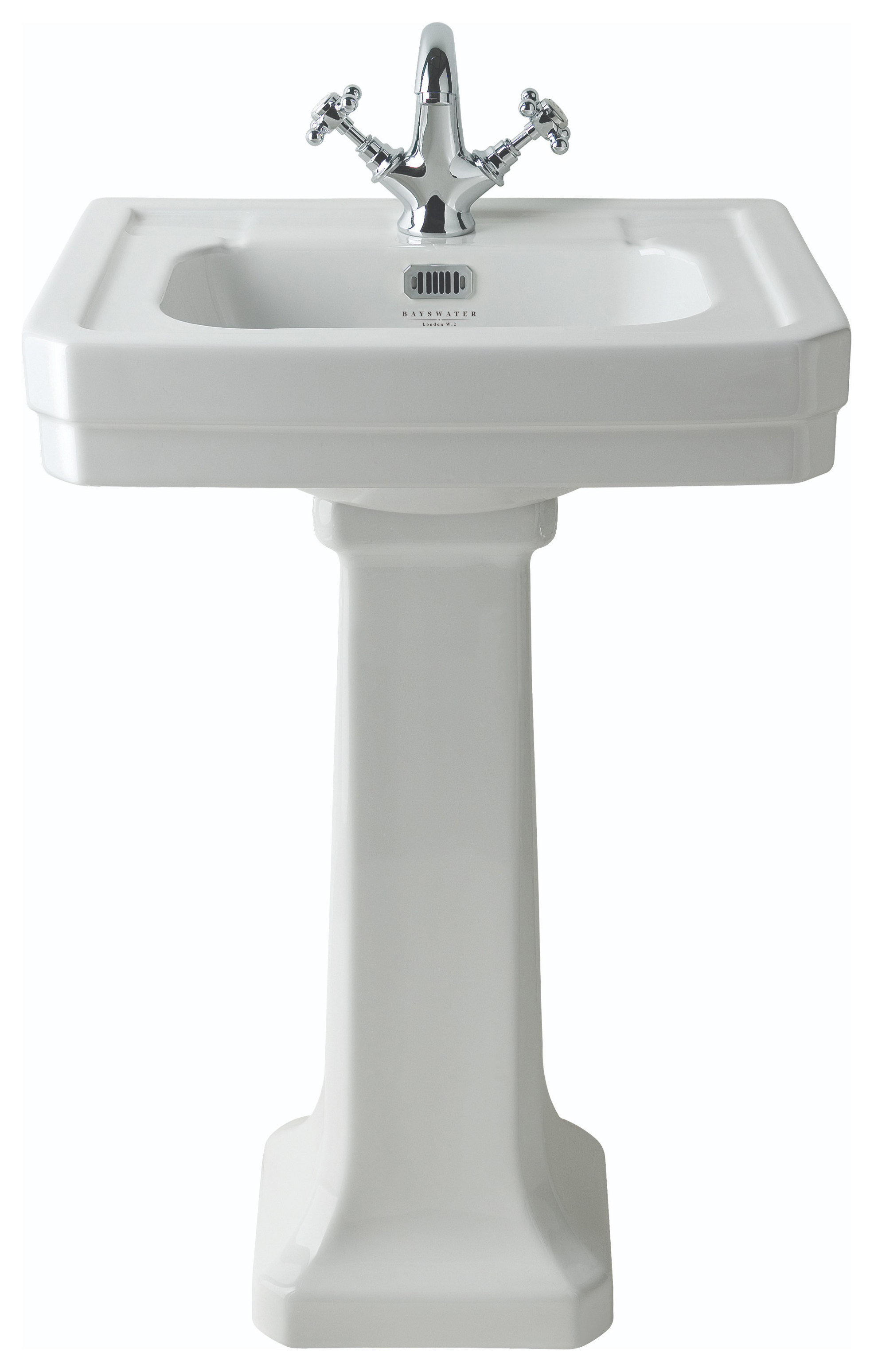 Bayswater Westcott Traditional 1 Tap Hole Basin with Full Pedestal - 540mm
