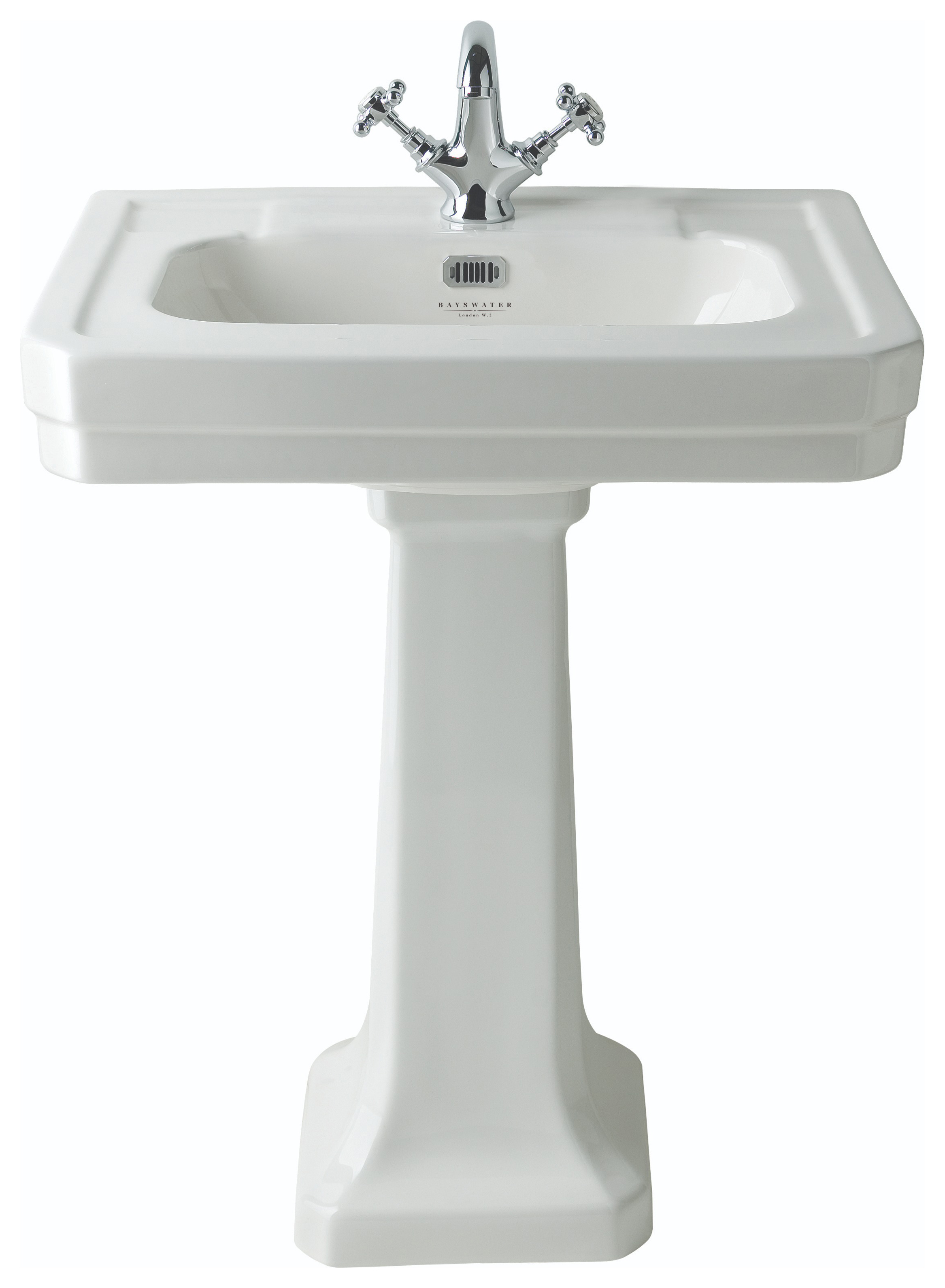 Bayswater Westcott Traditional 1 Tap Hole Basin with Full Pedestal - 640mm
