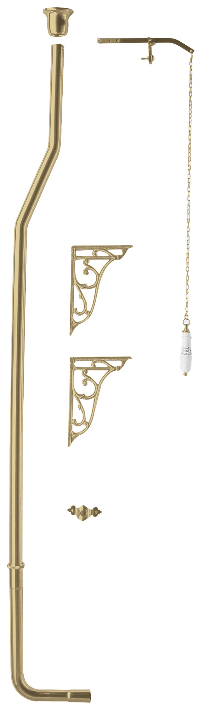 Bayswater High Level Flush Pipe Kit - Brushed Brass