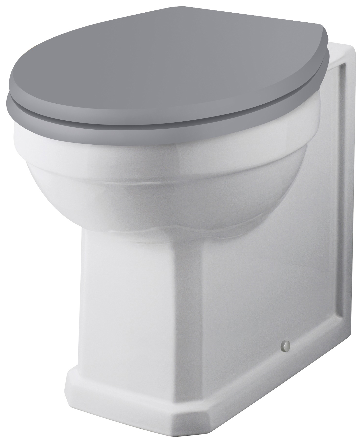 Bayswater Fitzroy Traditional Back To Wall Comfort Height Furniture Pan with Cistern & Plummett Grey Soft Close Seat