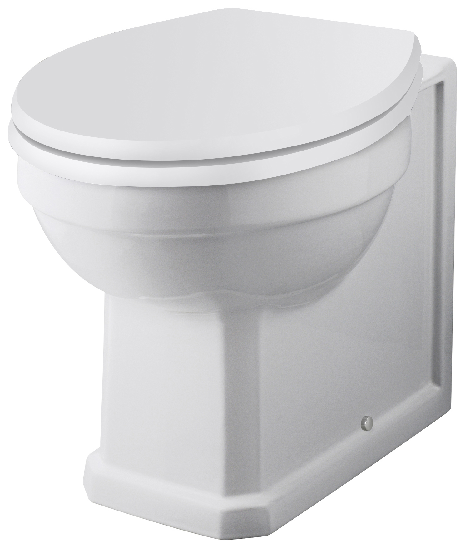 Bayswater Fitzroy Traditional Back To Wall Furniture Pan with Cistern & White Soft Close Seat