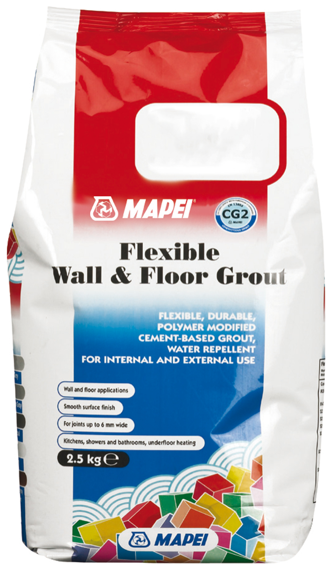Mapei Flexible Silver Grey Coloured Tile Grout - 2.5kg
