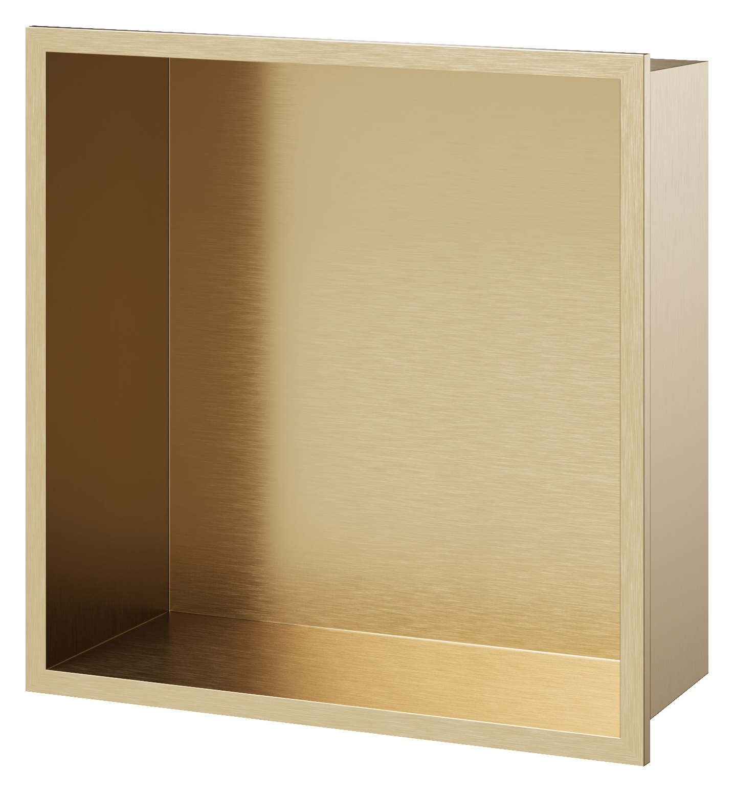 Concept Brushed Brass Shower Niche Kit - 320 x 320 x 120mm