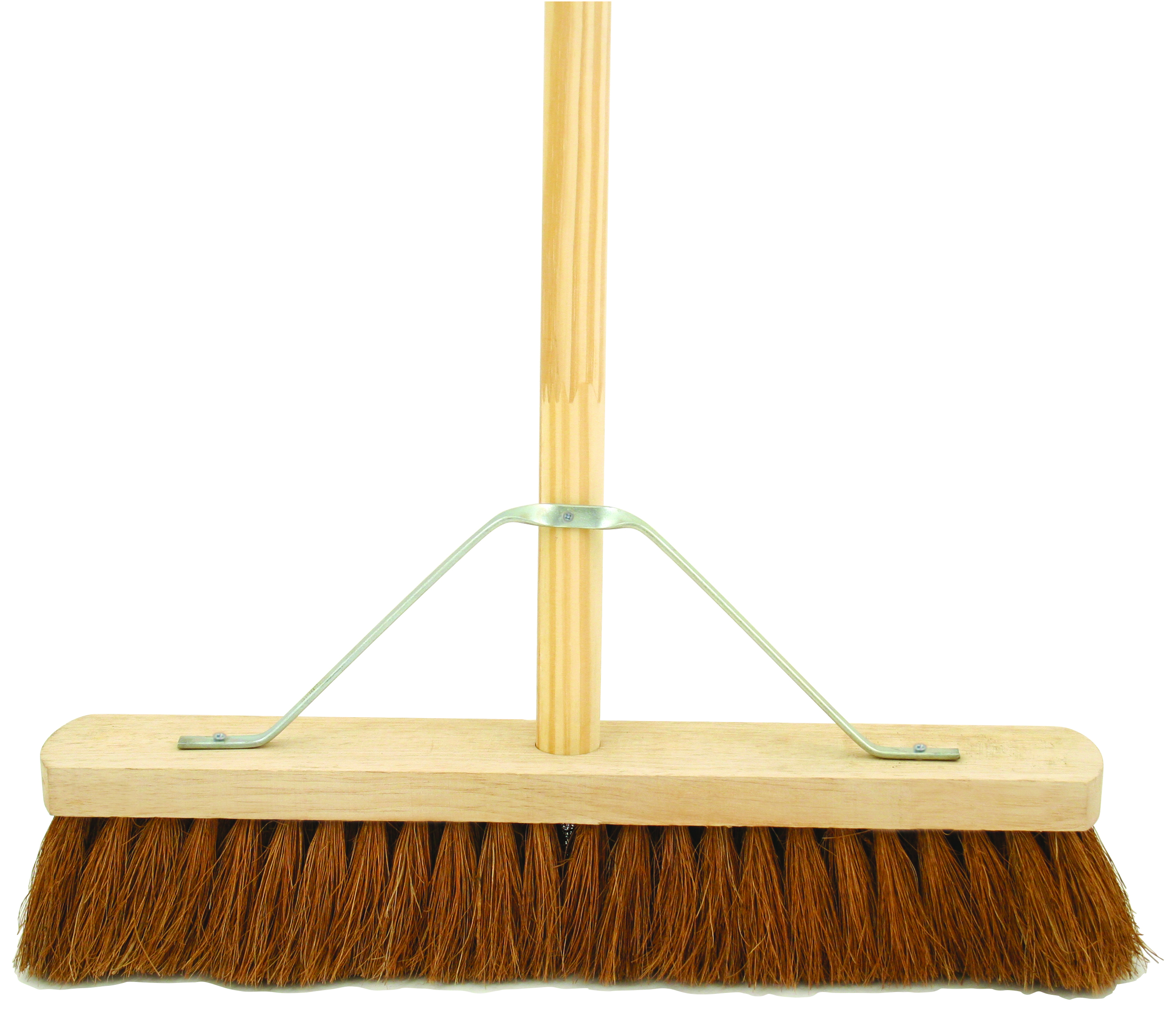 Charles Bentley 18" Soft Coco Wooden Broom with Metal Support Stay