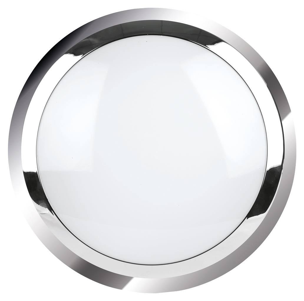 4Lite IP65 Kudo 3CCT Emergency Bulkhead with Microwave Sensor - Chrome