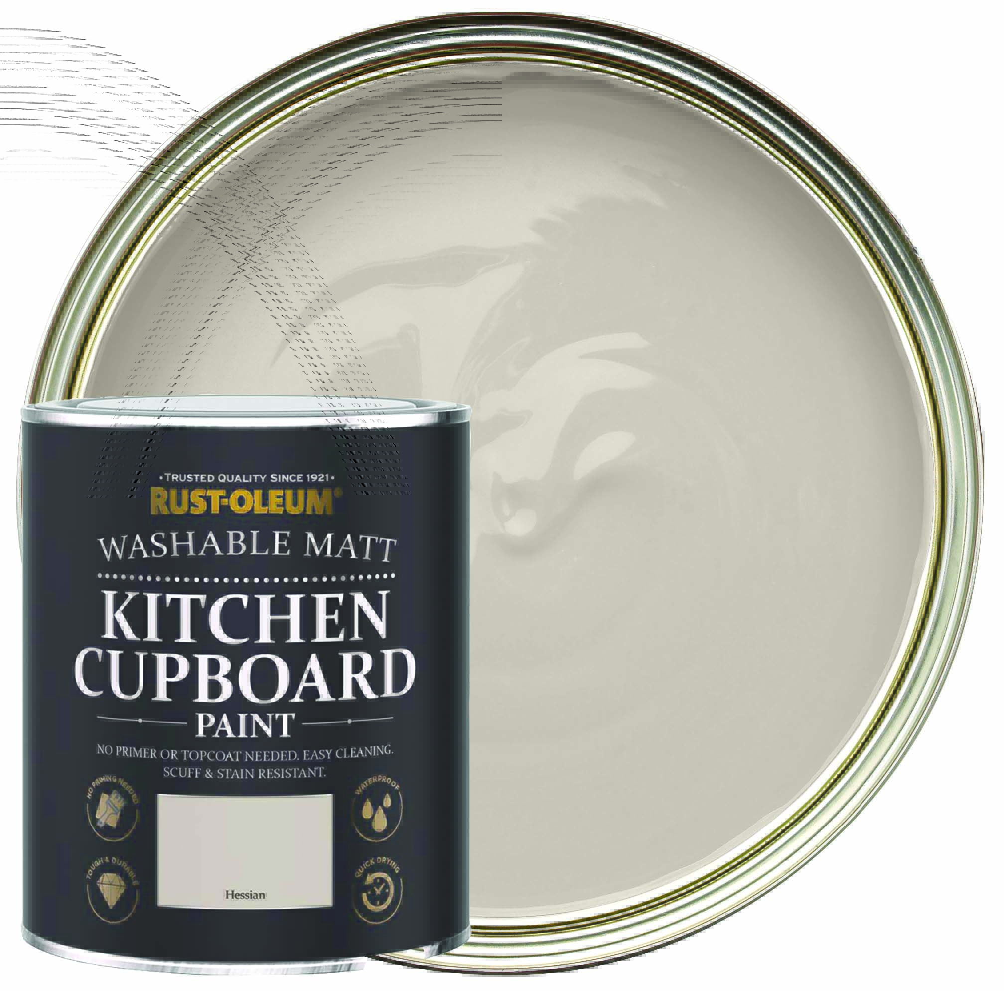 Rust-Oleum Matt Kitchen Cupboard Paint - Hessian - 750ml