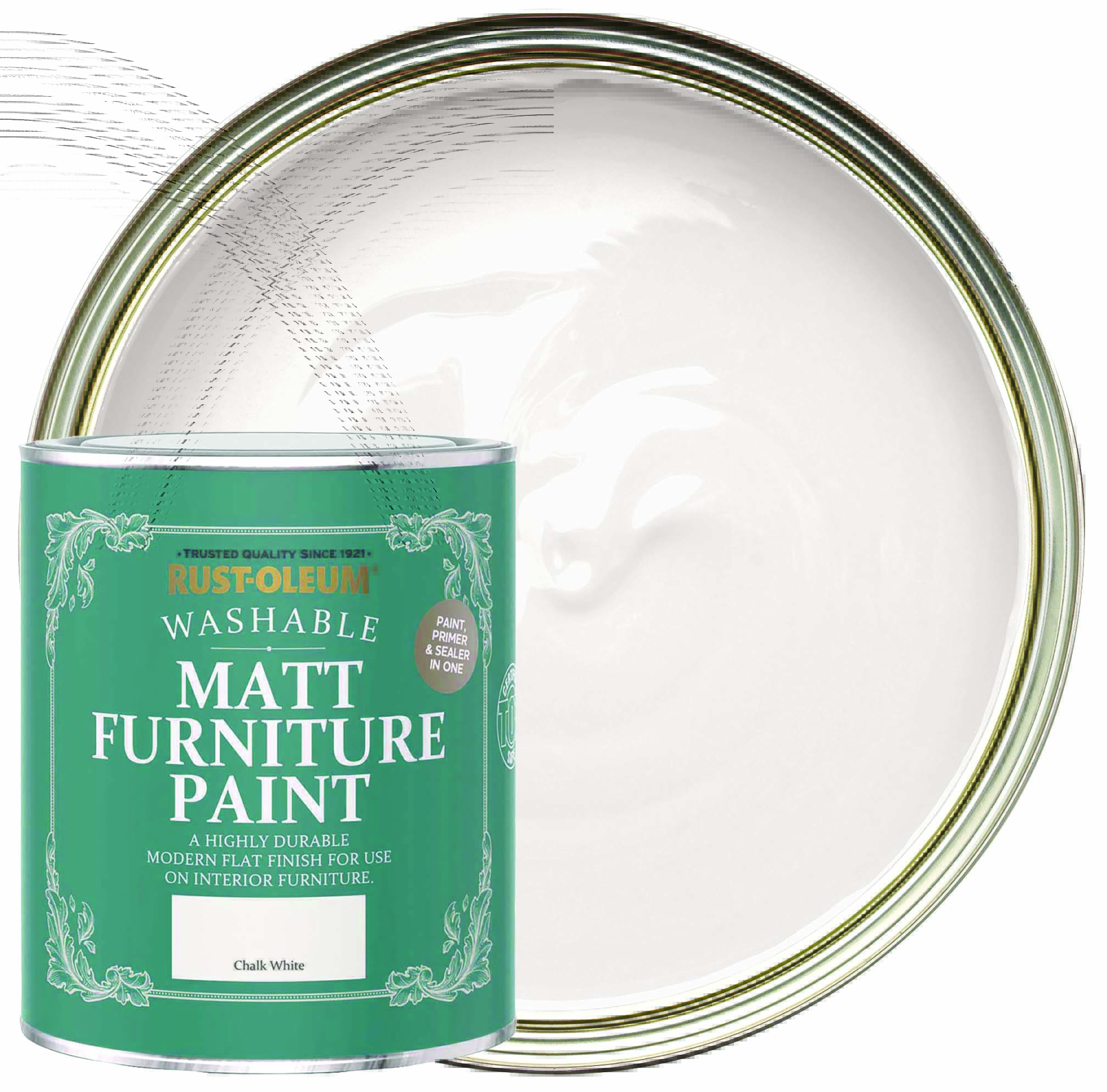 Rust-Oleum Matt Furniture Paint - Chalk White - 750ml