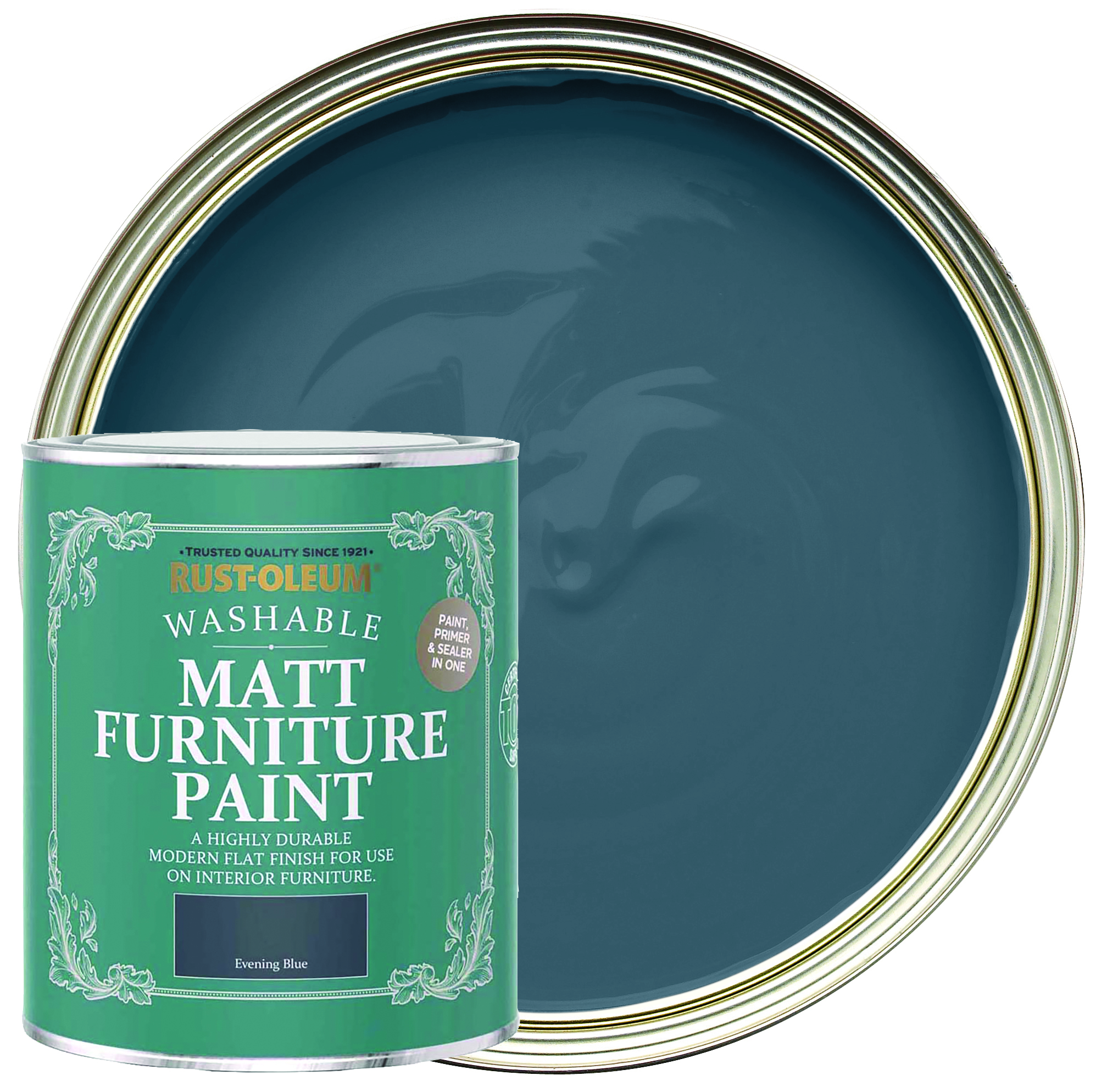 Rust-Oleum Matt Furniture Paint - Evening Blue - 750ml