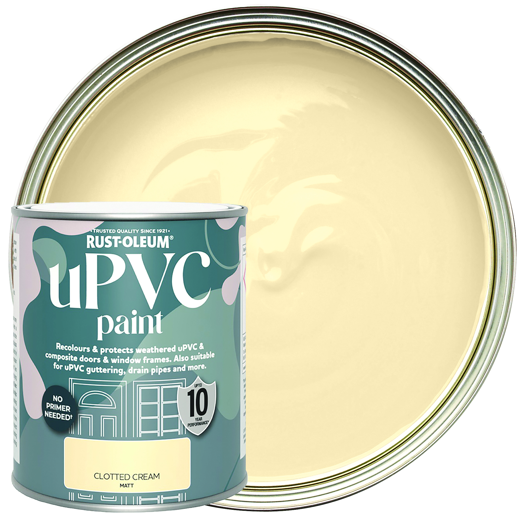 Rust-Oleum Matt uPVC Paint - Clotted Cream - 750ml