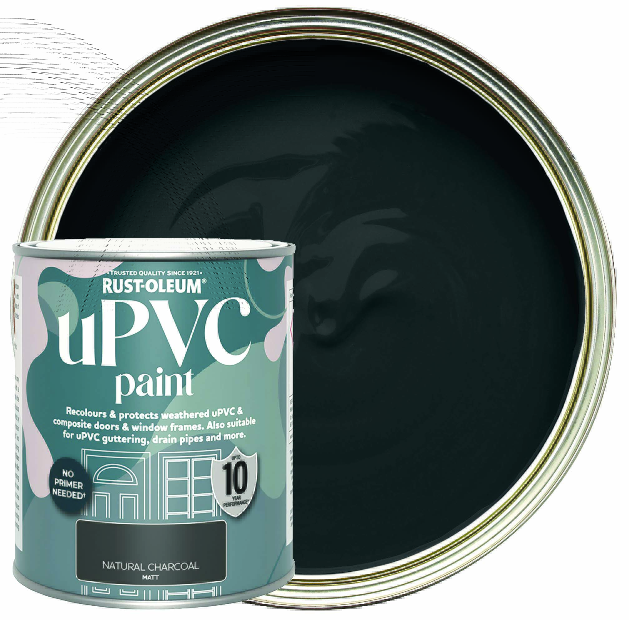 Rust-Oleum Matt Upvc Paint - Natural Charcoal - 750ml