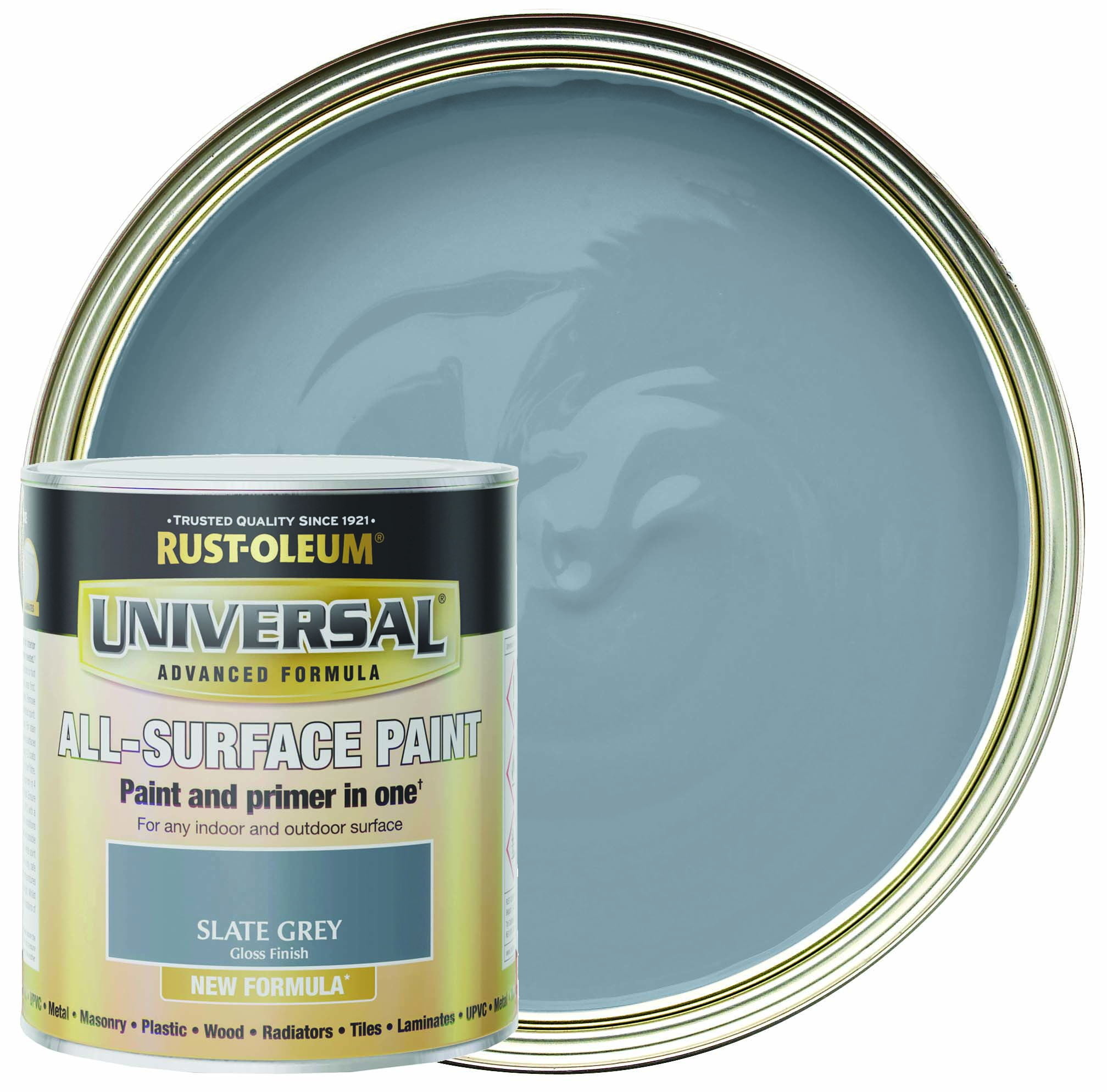Rust-Oleum Universal All-Surface Gloss Paint - Slate Grey - 750ml