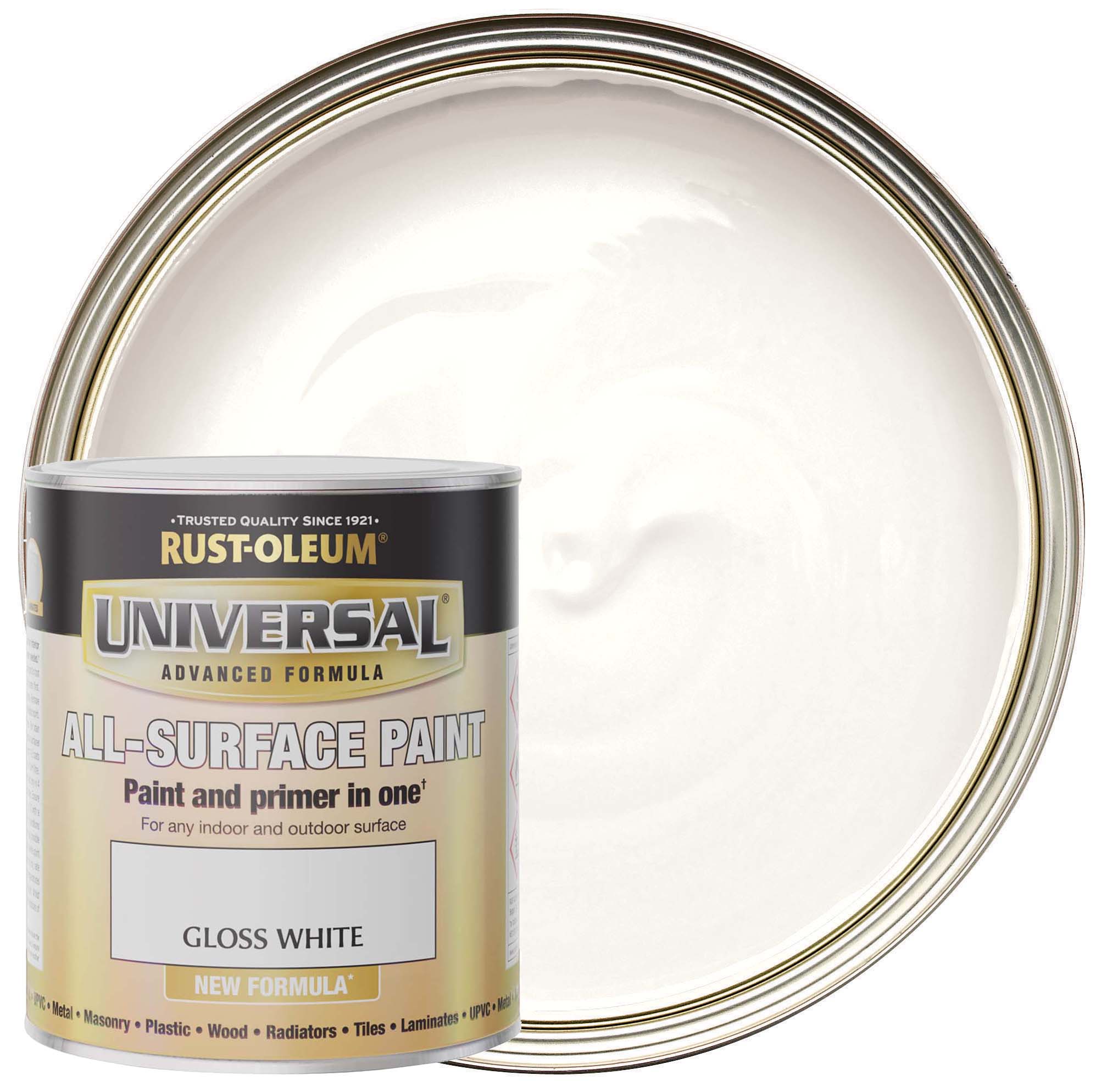 Rust-Oleum Universal All-Surface Gloss Paint - White - 750ml