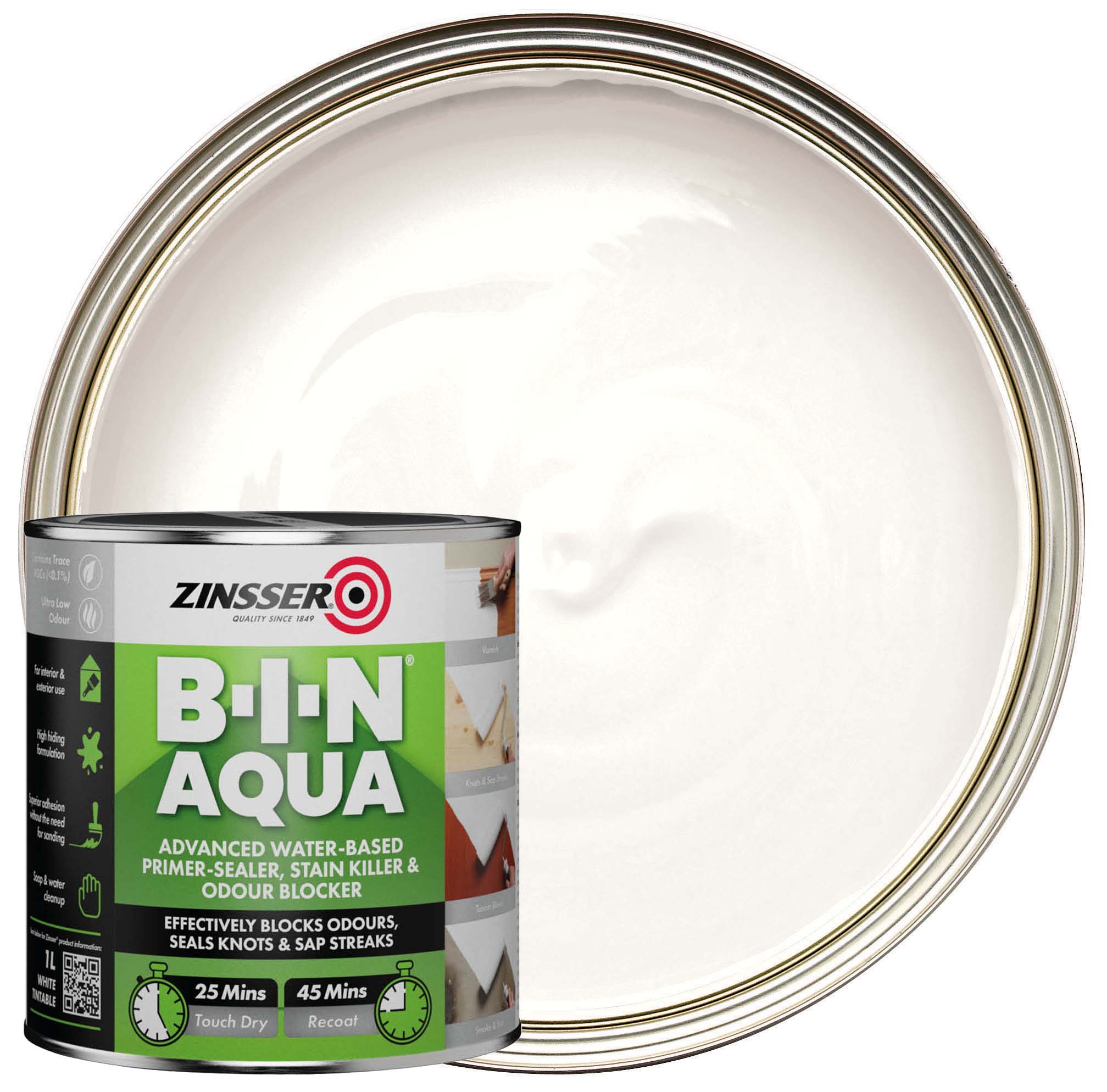Zinsser B-I-N Aqua White Primer - 1L