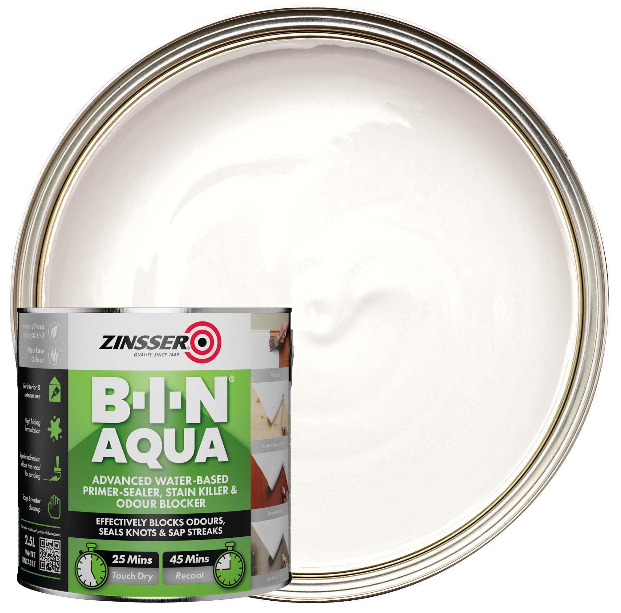 Zinsser B-I-N Aqua White  Primer - 2.5L