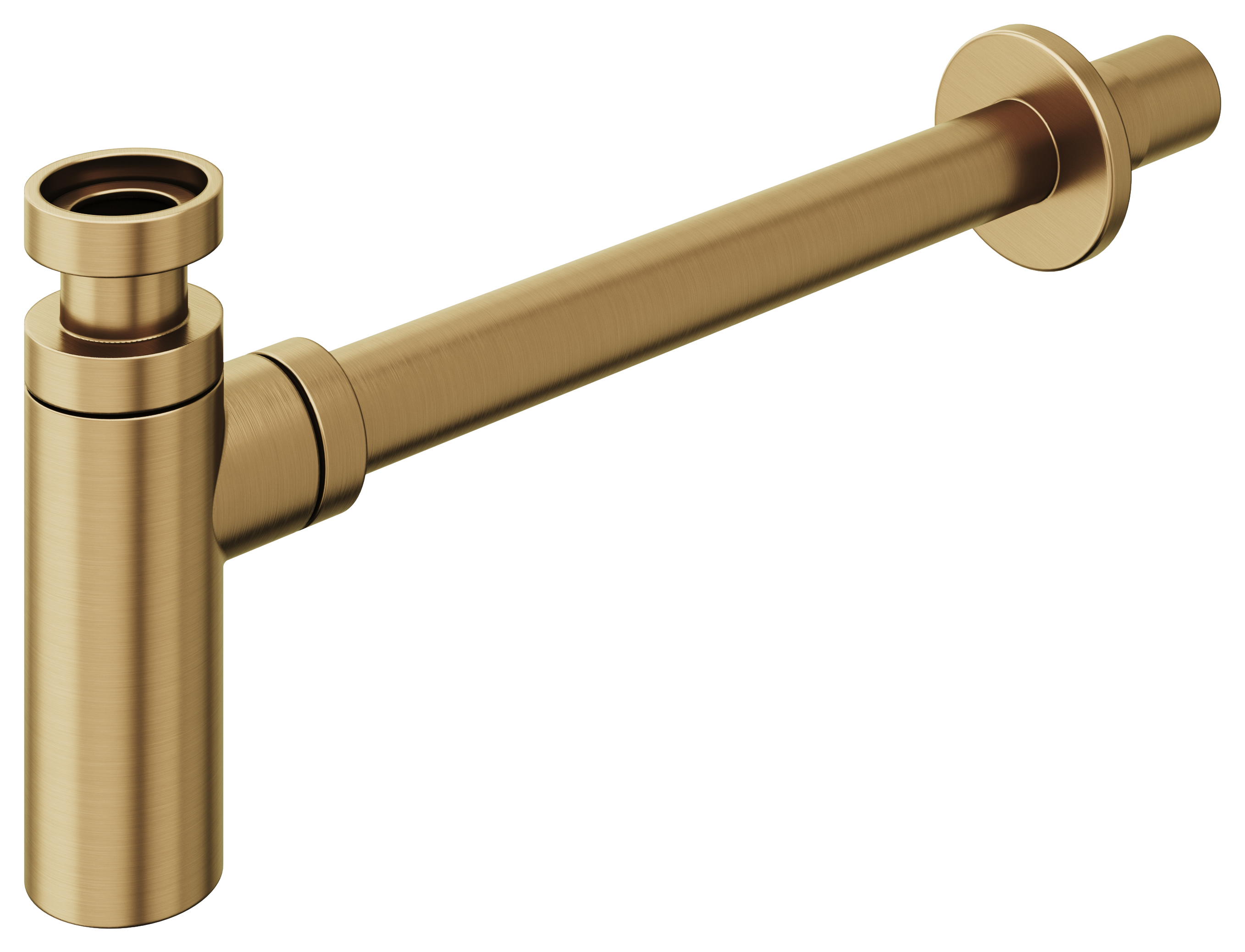 Hadleigh Round Designer Bottle Trap - Brushed Brass