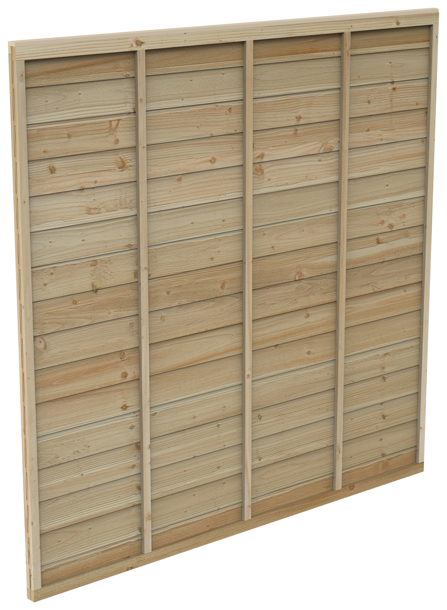 Forest Garden Pressure Treated Overlap Fence Panel - 1.83 x 1.8m (6 x 6ft approx)