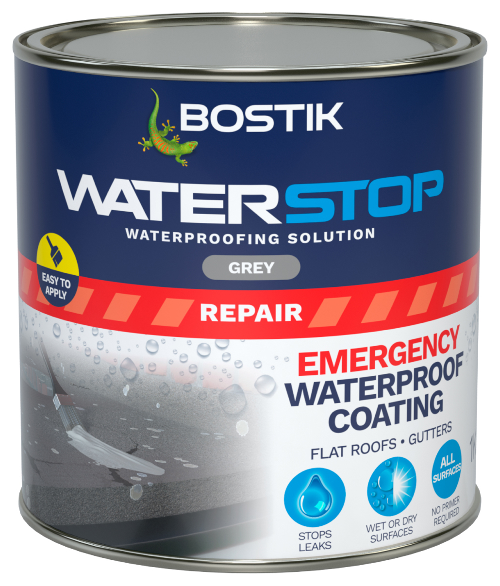 Bostik WATERSTOP Grey Emergency Waterproof Coating - 1kg