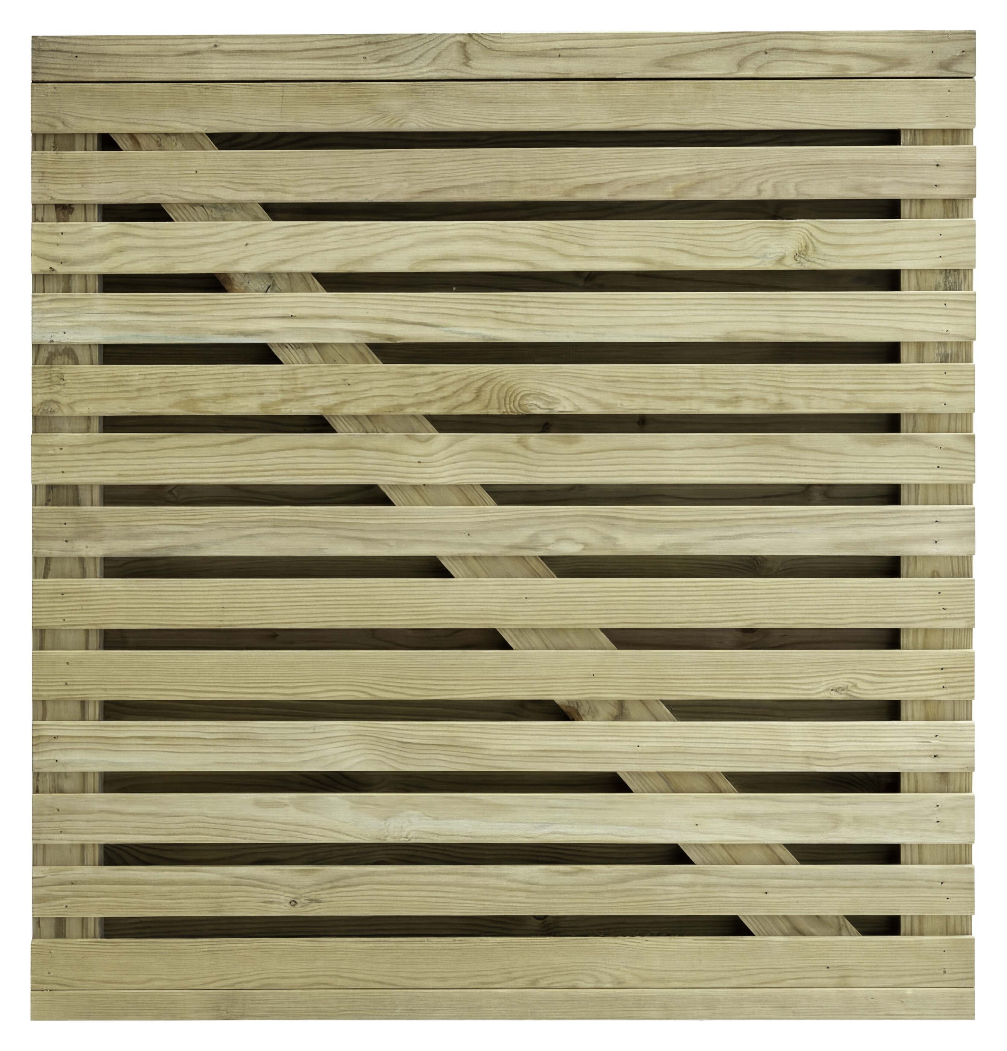 Wickes Double Slatted Timber Gate - 915 x 895mm