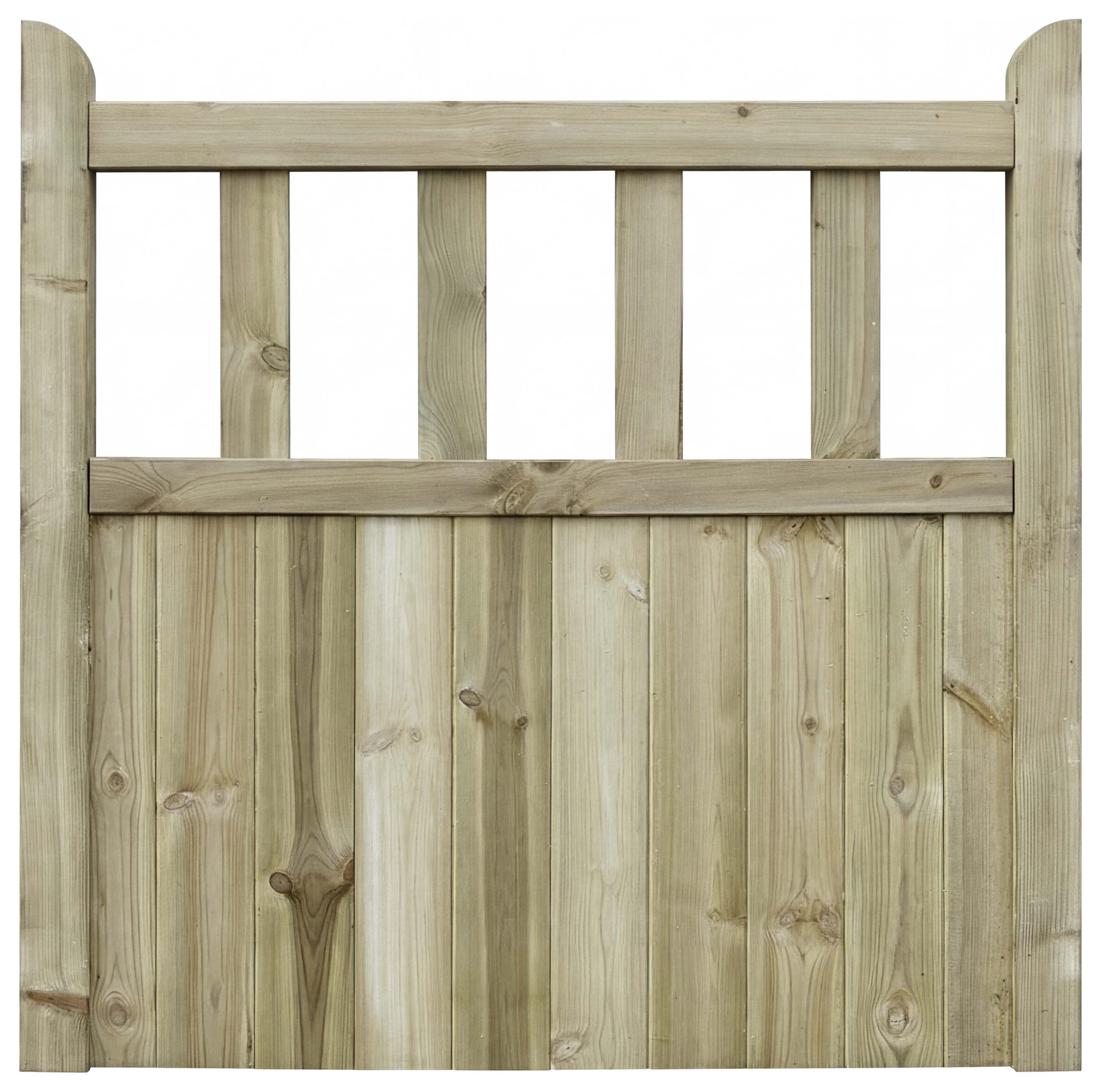 Wickes Timber Cut Out Top Timber Gate - 915 x 895mm