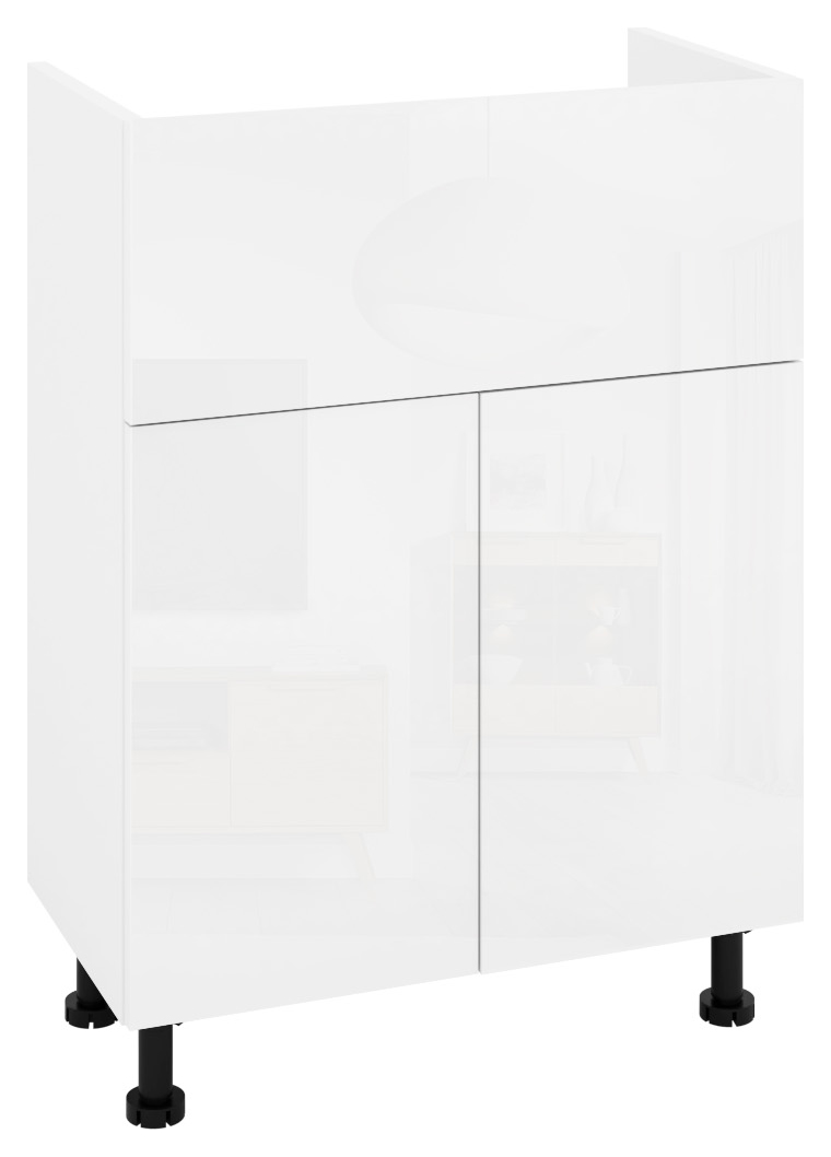 Wickes Broxwood Soft White Standard Depth Vanity Unit - 500mm