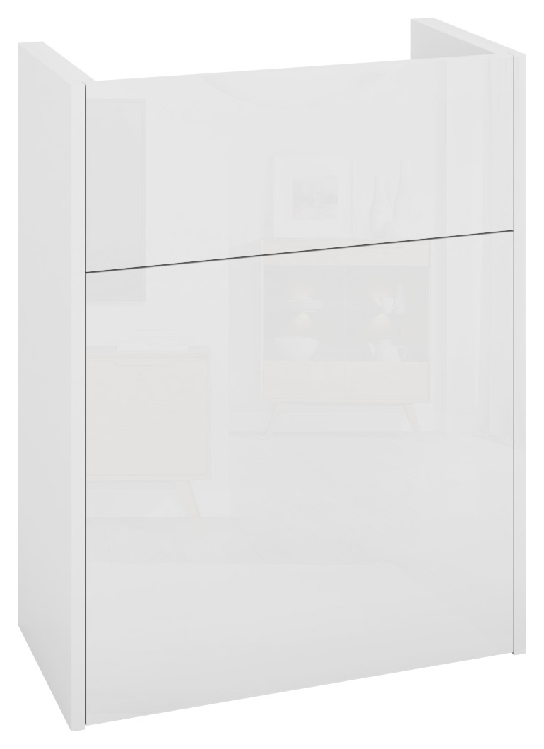 Wickes Broxwood Soft White Slimline Depth Toilet Unit - 500mm