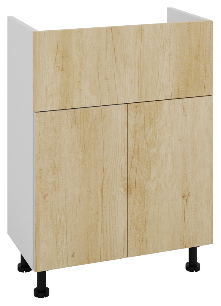 Wickes Broxwood Natural Oak Standard Depth Vanity Unit - 600mm