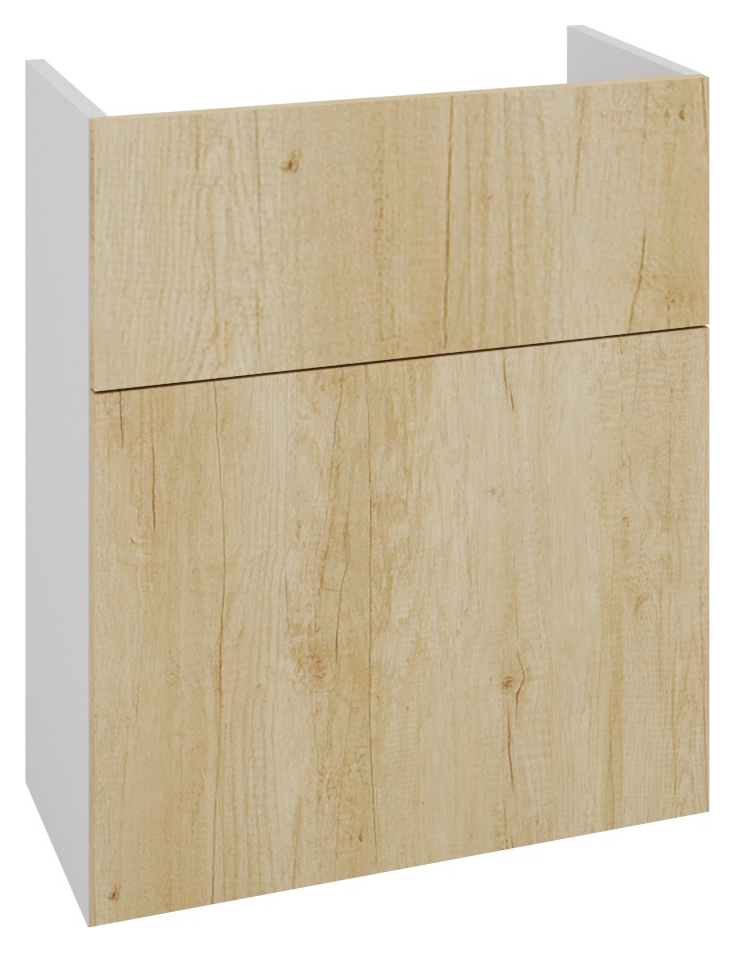 Wickes Broxwood Natural Oak Slimline Depth Toilet Unit - 500mm