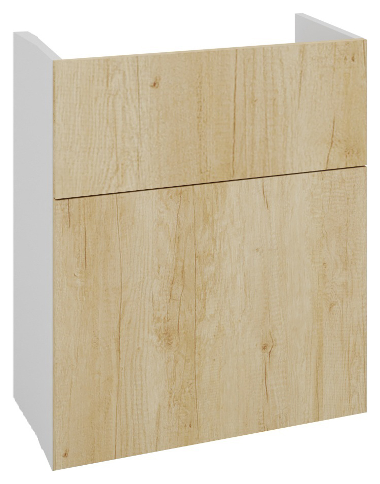 Wickes Broxwood Natural Oak Standard Depth Toilet Unit - 600mm