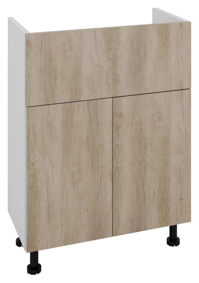 Wickes Broxwood Grey Oak Slimline Depth Vanity Unit - 600mm