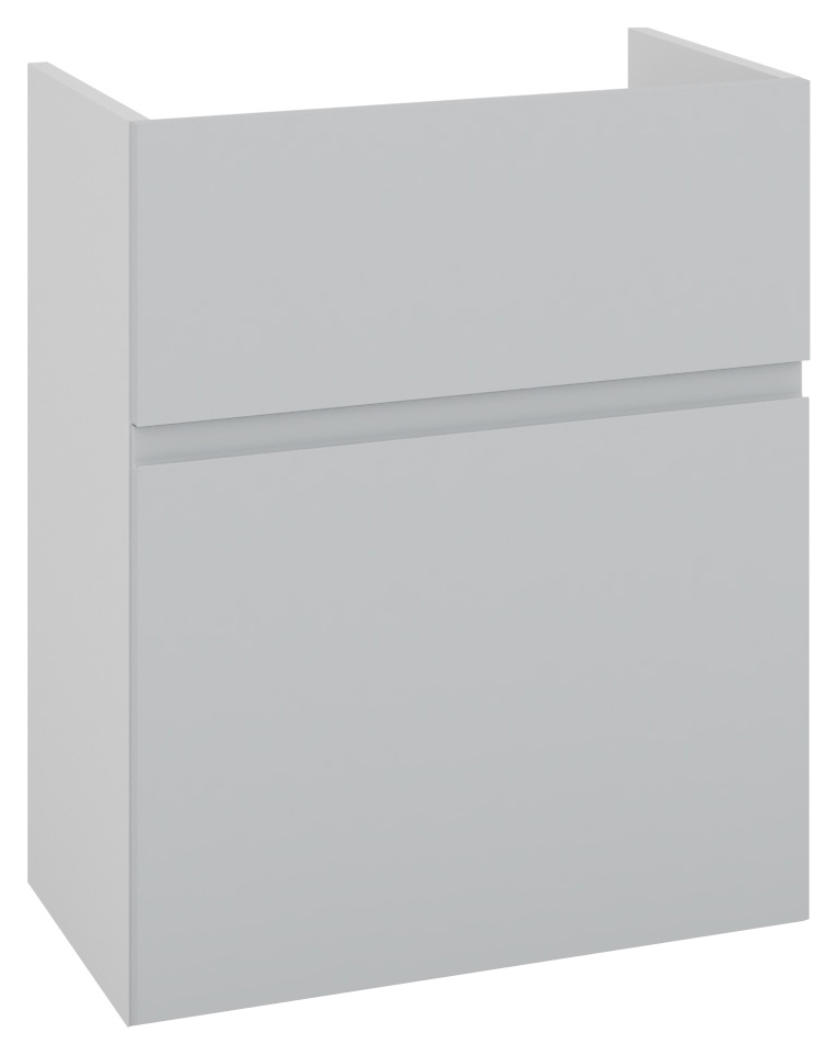 Wickes Lakemoor Dove Grey Slimline Depth Toilet Unit - 600mm