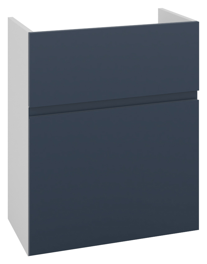 Wickes Lakemoor Navy Blue Slimline Depth Toilet Unit - 600mm