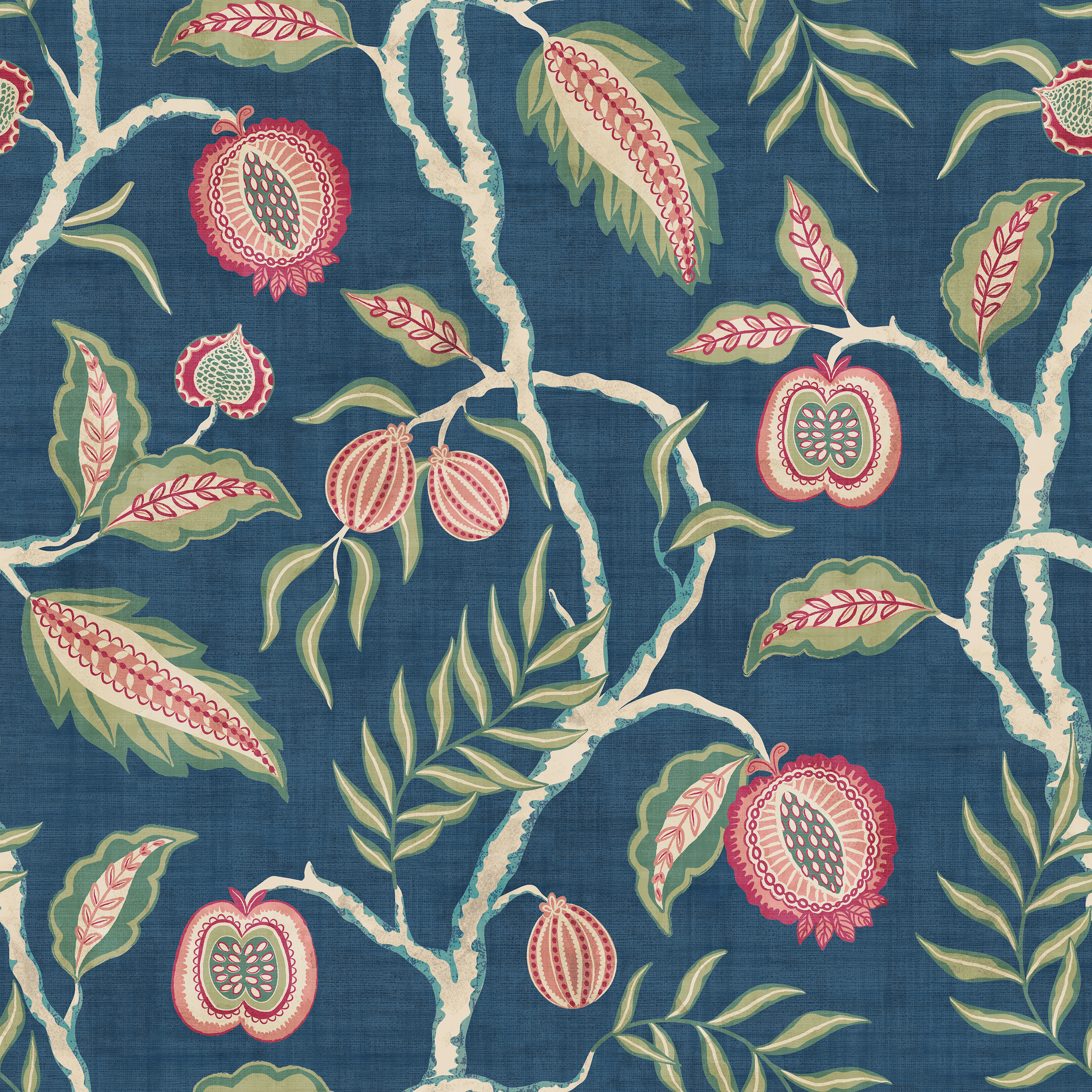 Esselle Home Fruits of Paradise Navy Wallpaper