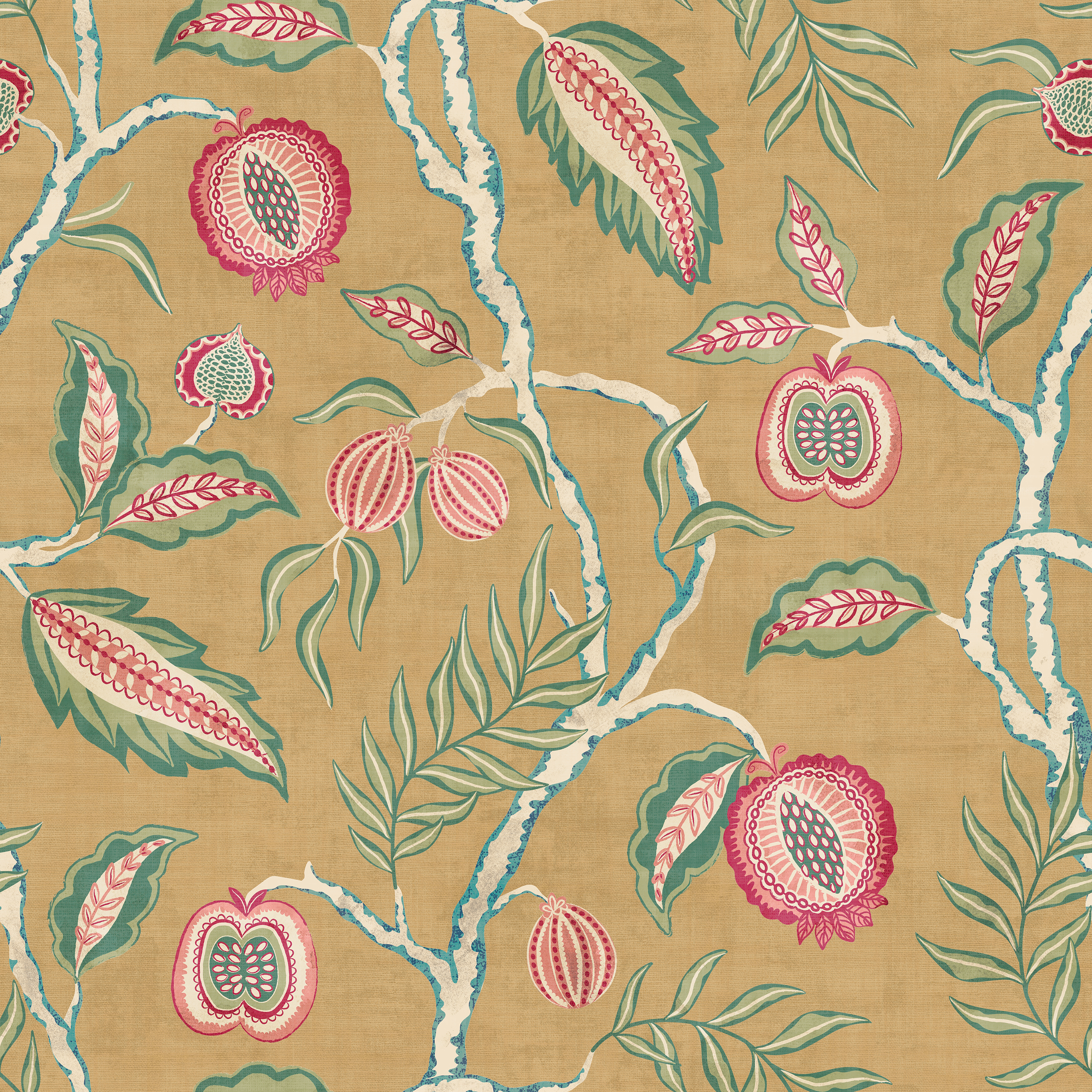 Esselle Home Fruits of Paradise Ochre Wallpaper