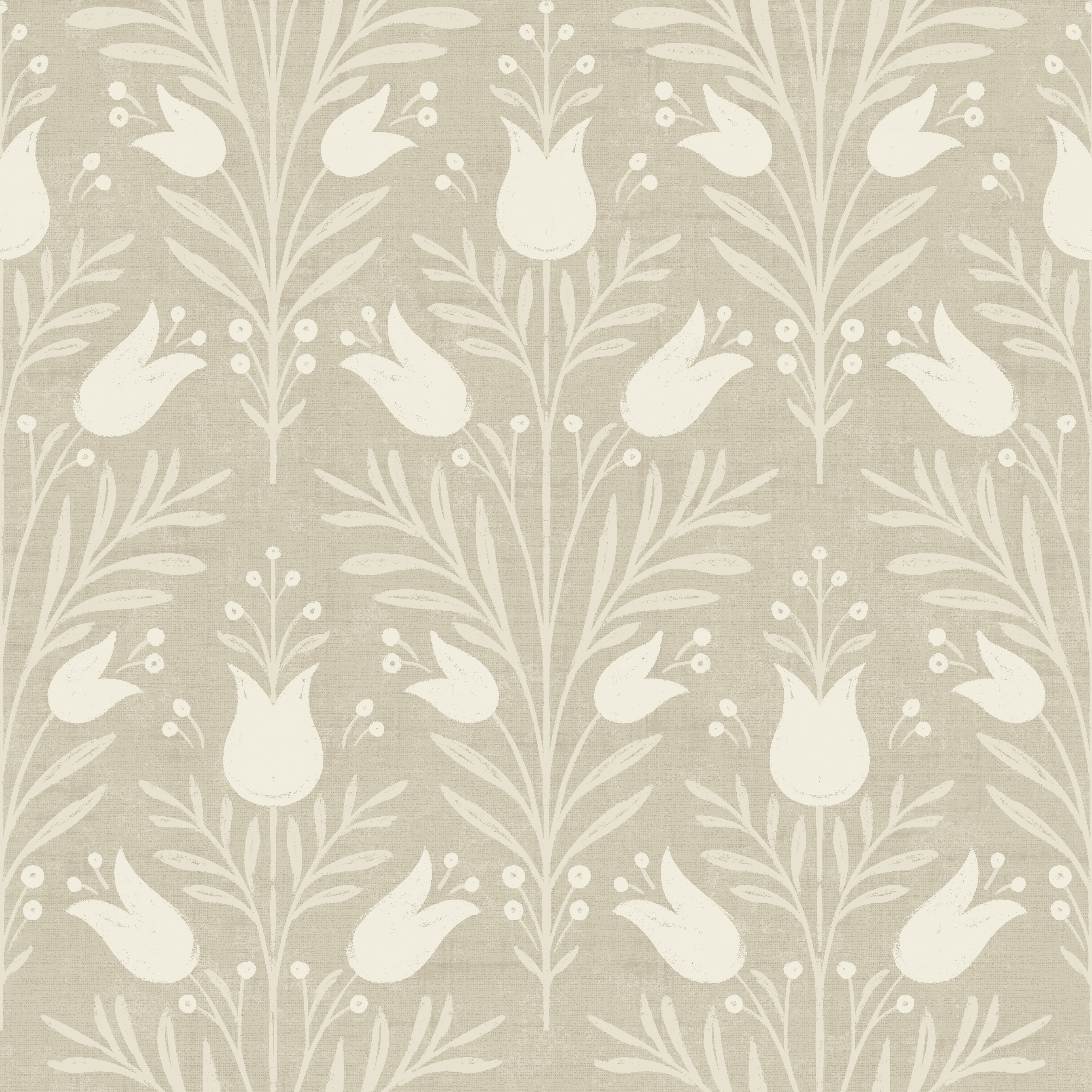 Esselle Home Heritage Tulip Taupe Wallpaper