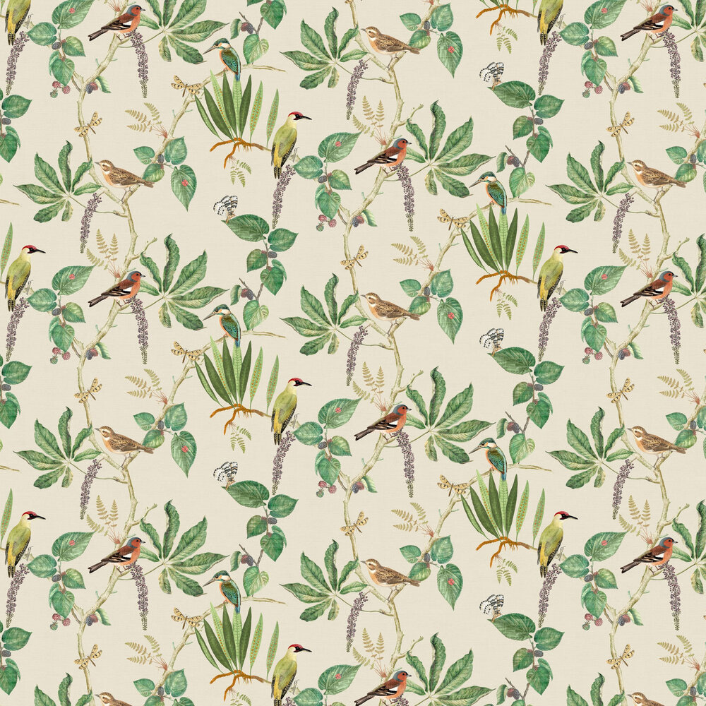 Esselle Home Hill Top Garden Cotton/Green Wallpaper