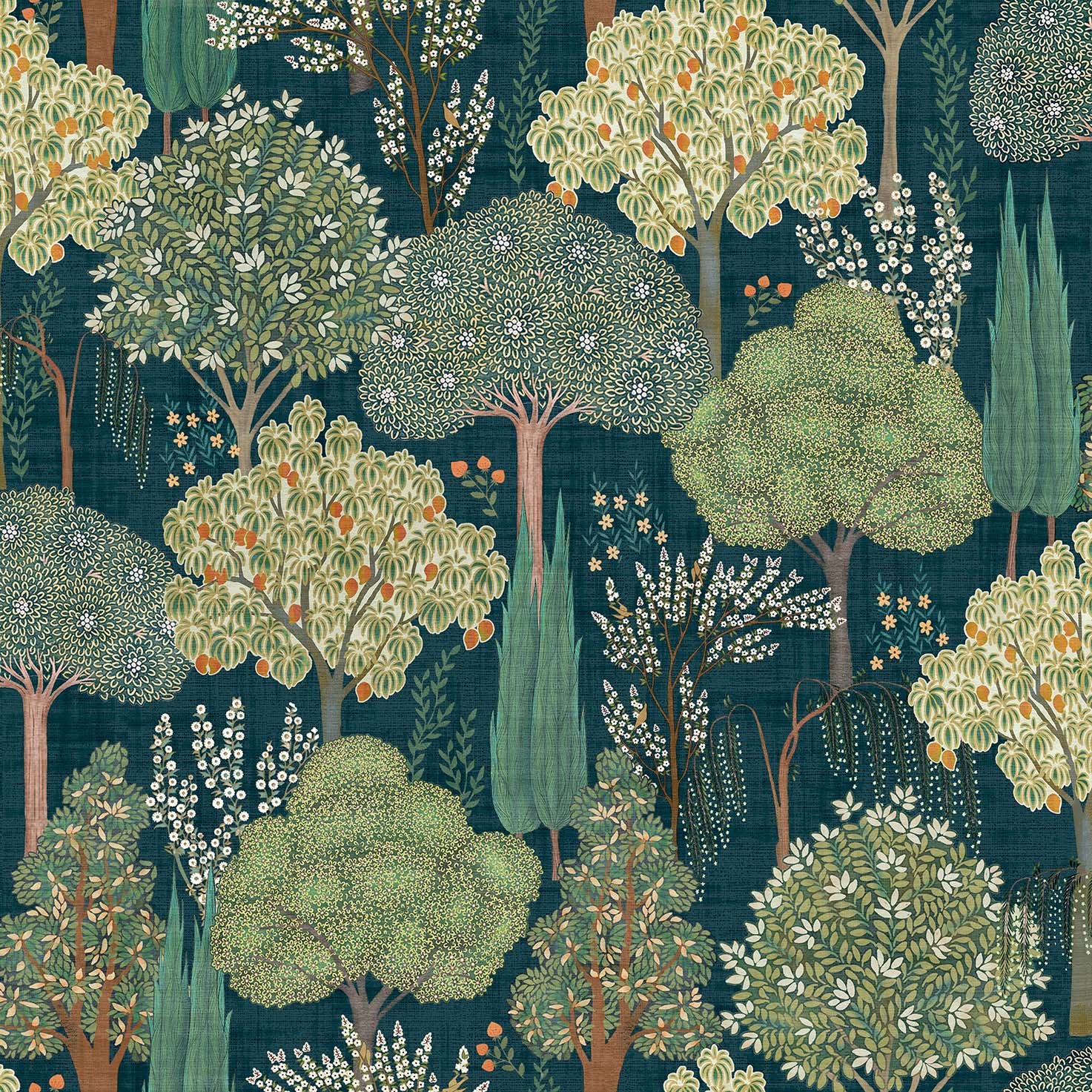 Esselle Home Persian Oasis Navy/Green Wallpaper