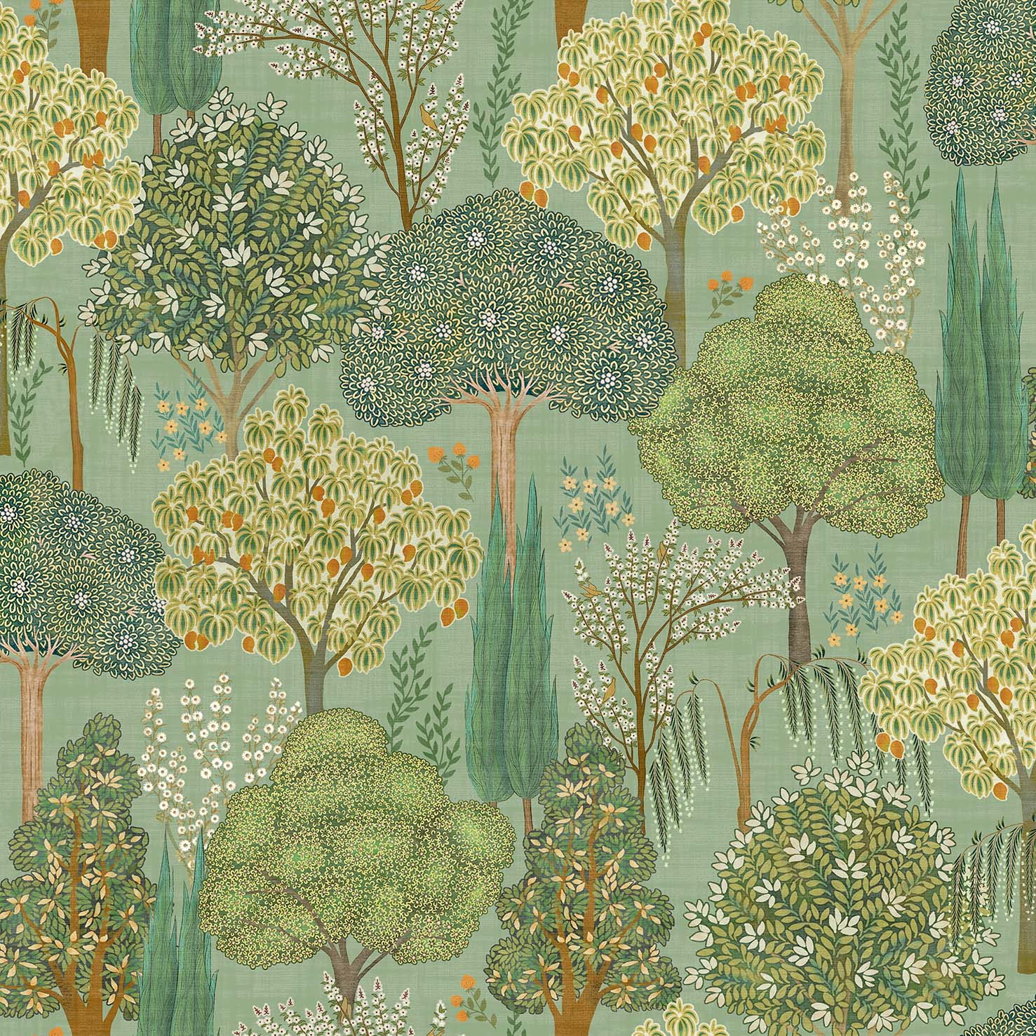 Esselle Home Persian Oasis Sage Green Wallpaper