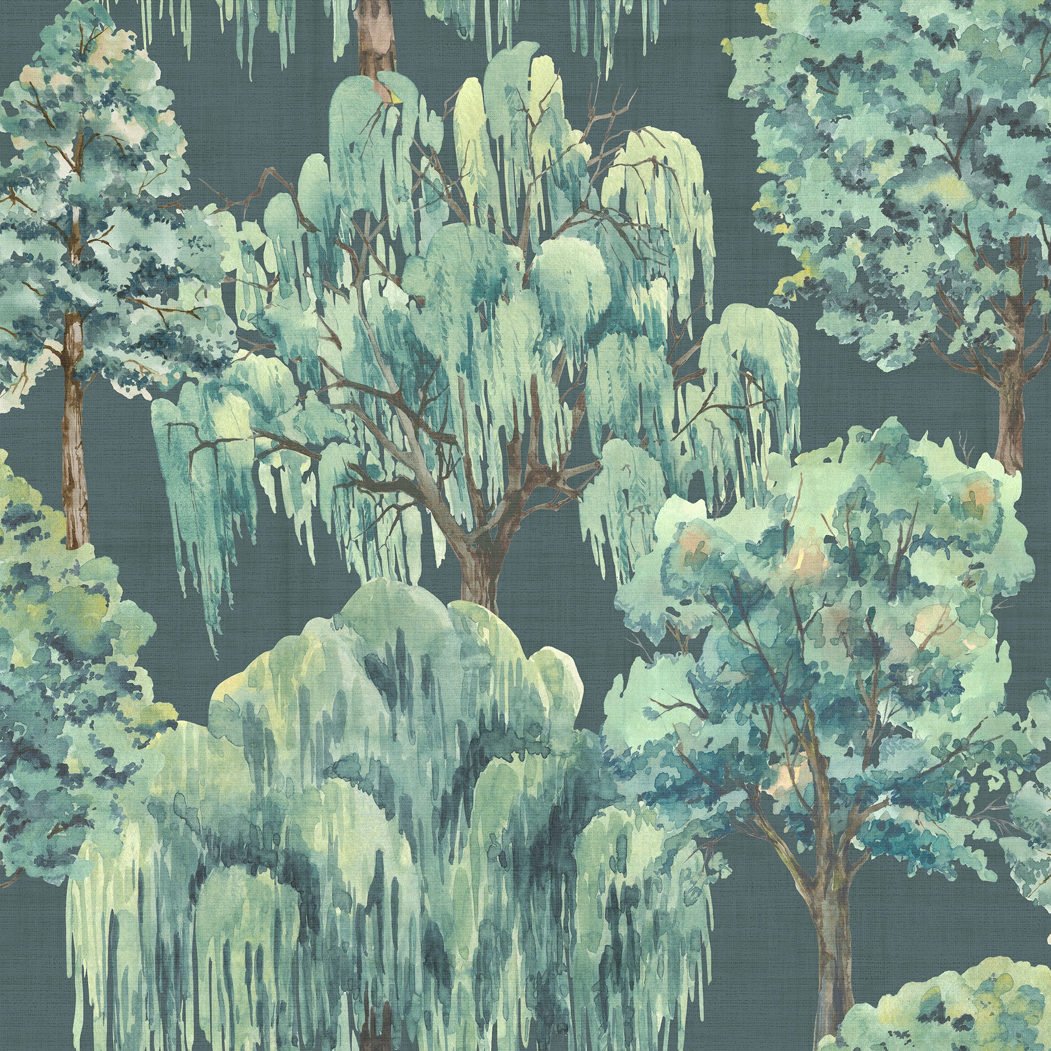 Esselle Home Whispering Willow Navy Wallpaper