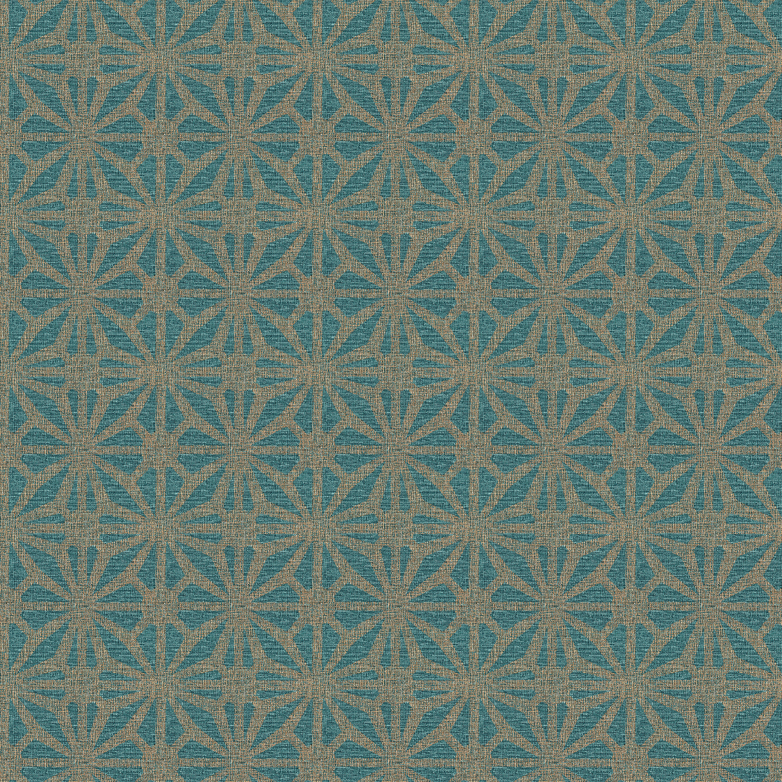 Arthouse Moorish Mosaic Deep Teal / Gold Wallpaper