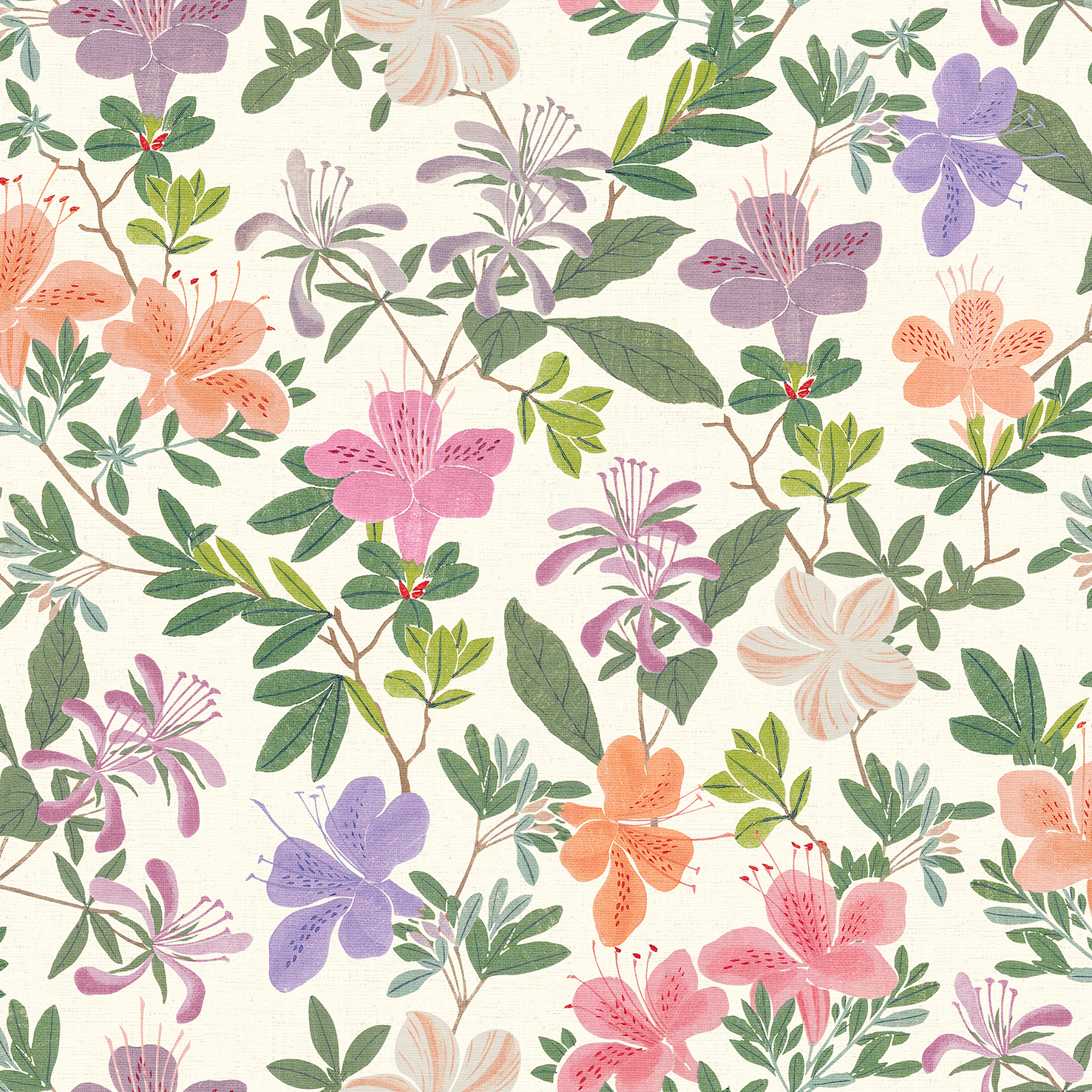 RHS Springtime Serenade Cream Wallpaper