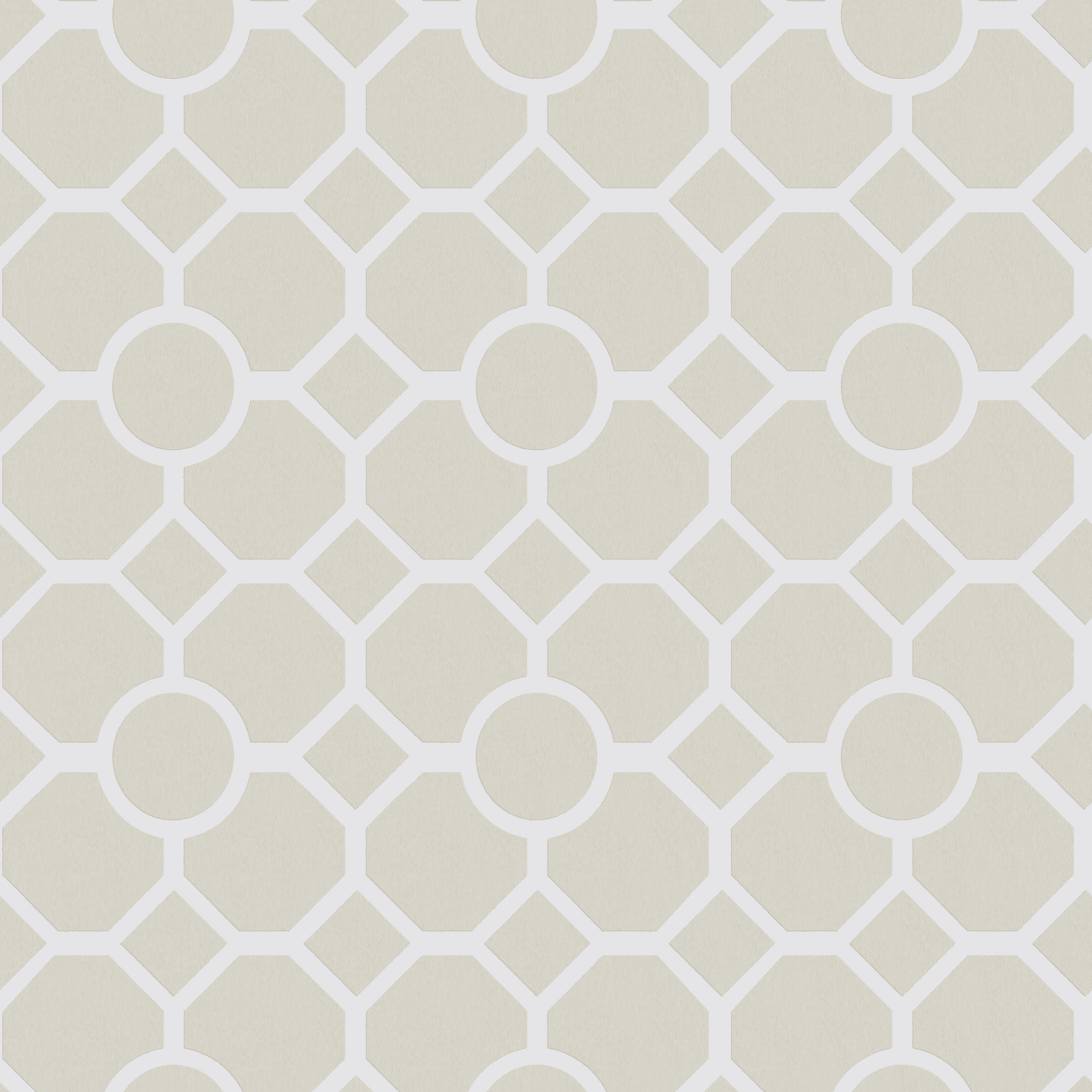 RHS Lattice Fretwork Natural Wallpaper