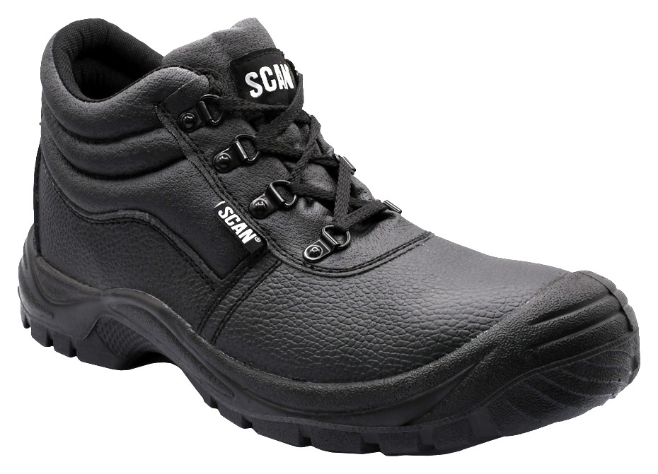 Scan 4 D-ring Chukka Black Safety Boots - Size 10