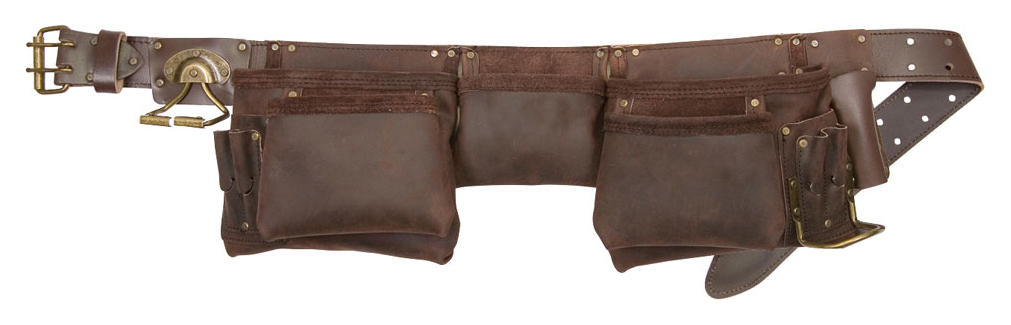 Kuny's 19427 Oiled Leather 12 Pocket Construction Apron