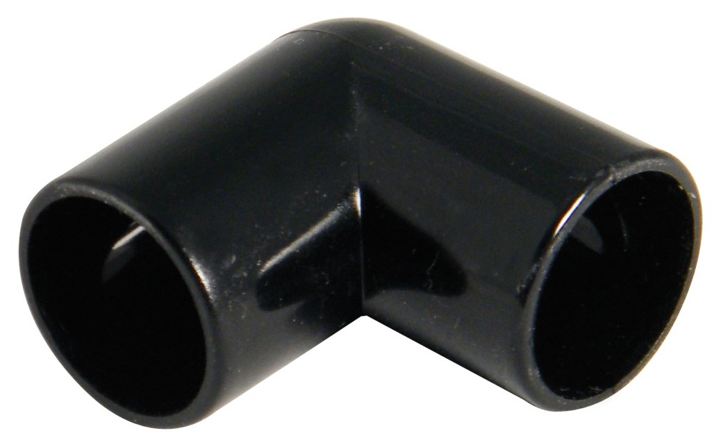 FloPlast OS11B Black Overflow System 90 Bend - 21.5mm